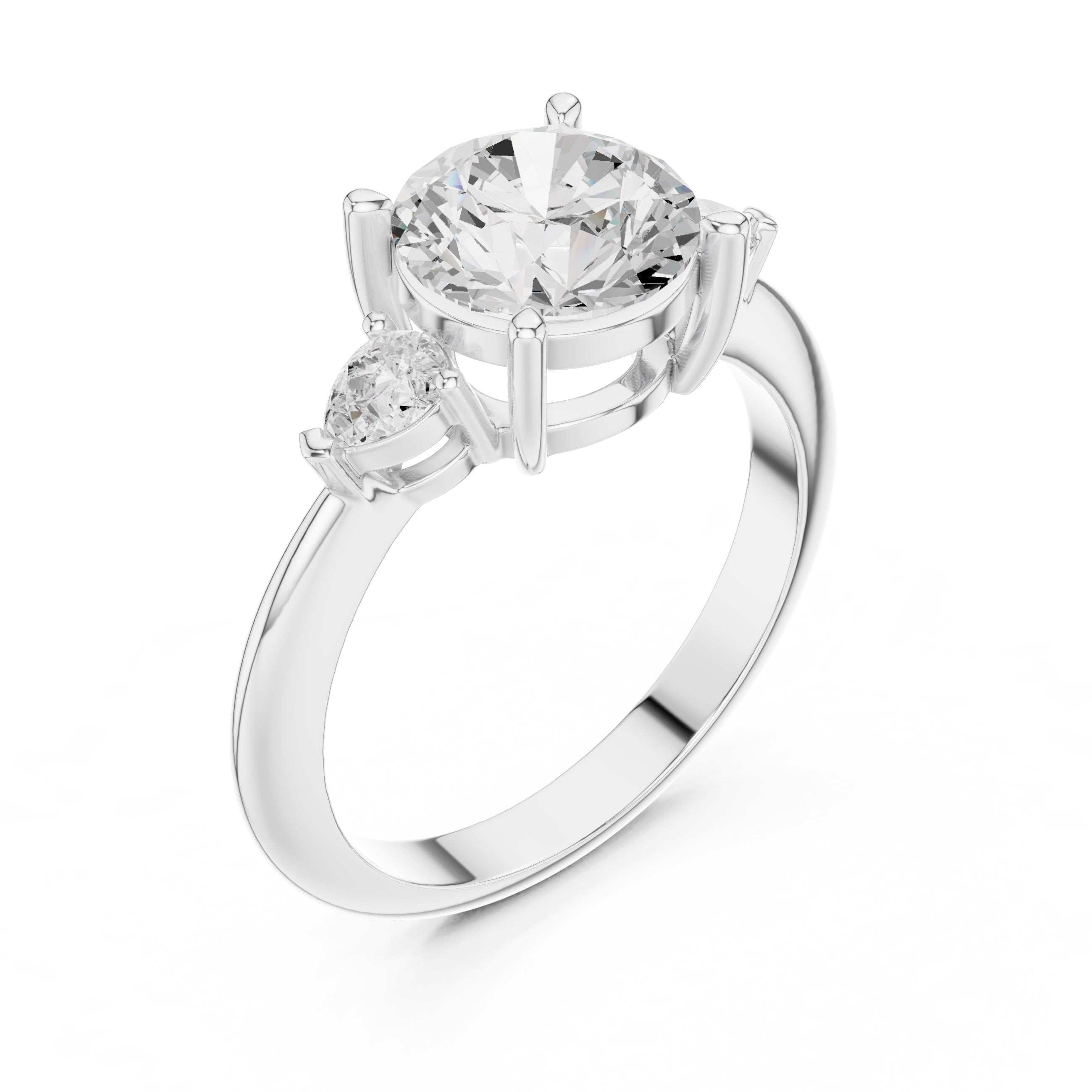 The Lumina Trilogy 3ct White Gold Round