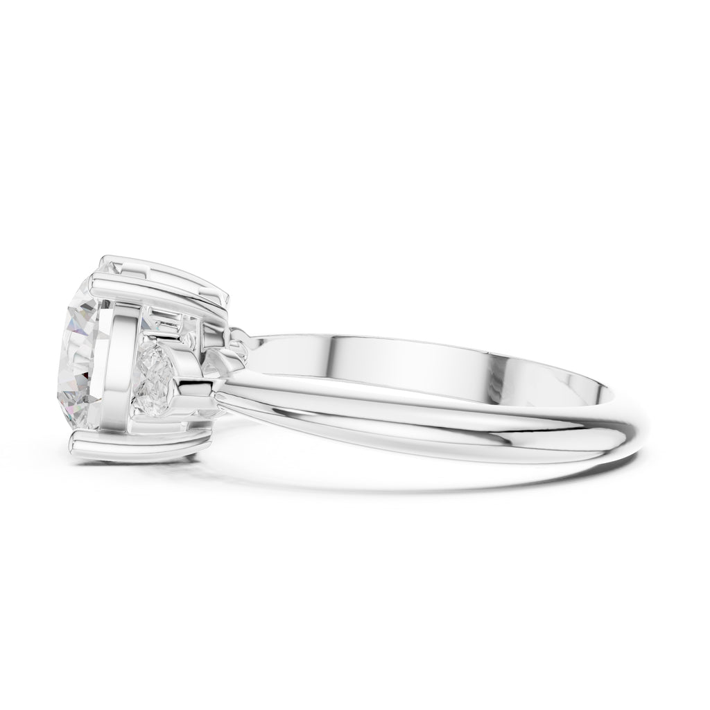 The Lumina Trilogy 3ct White Gold Round
