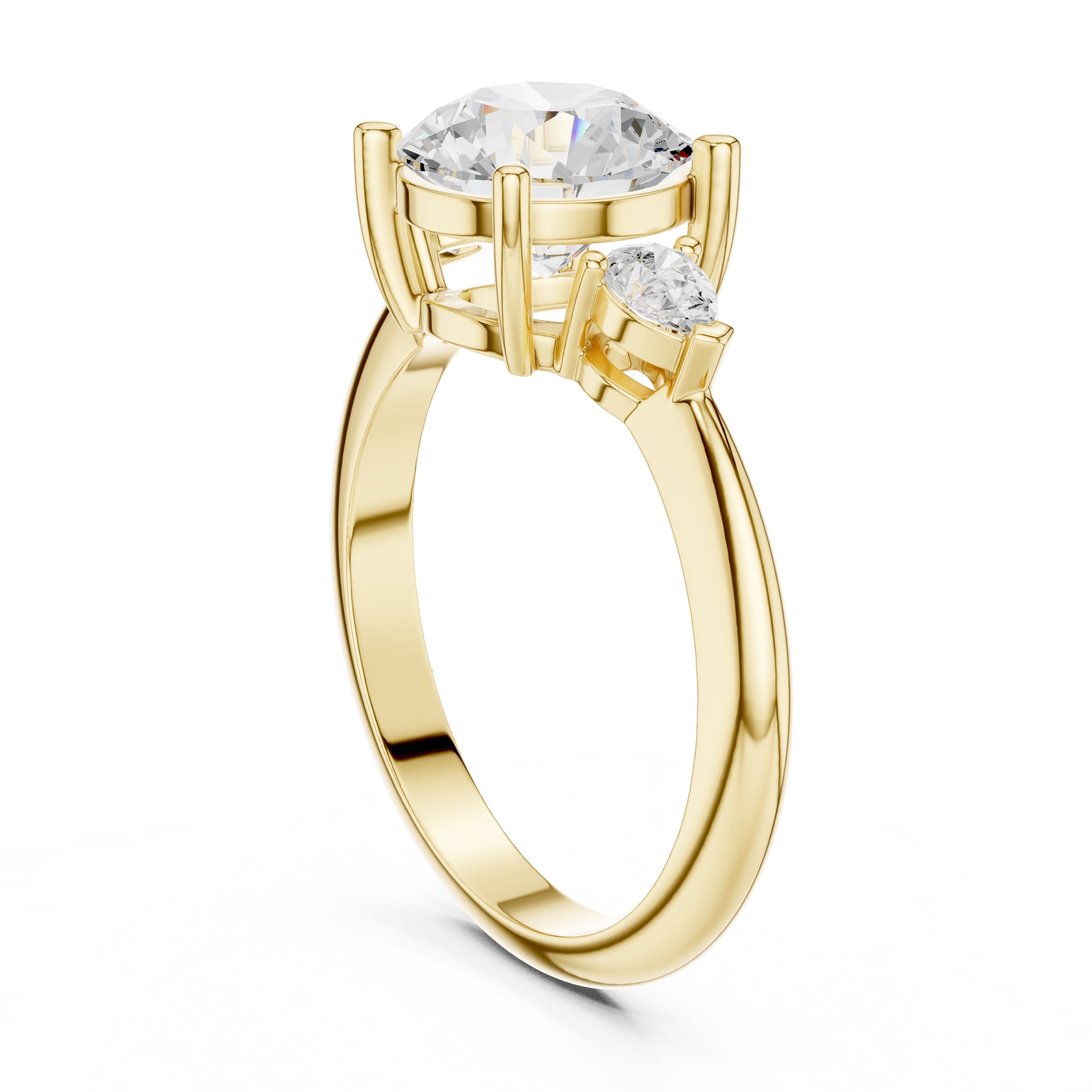 The Lumina Trilogy 3ct Yellow Gold Round