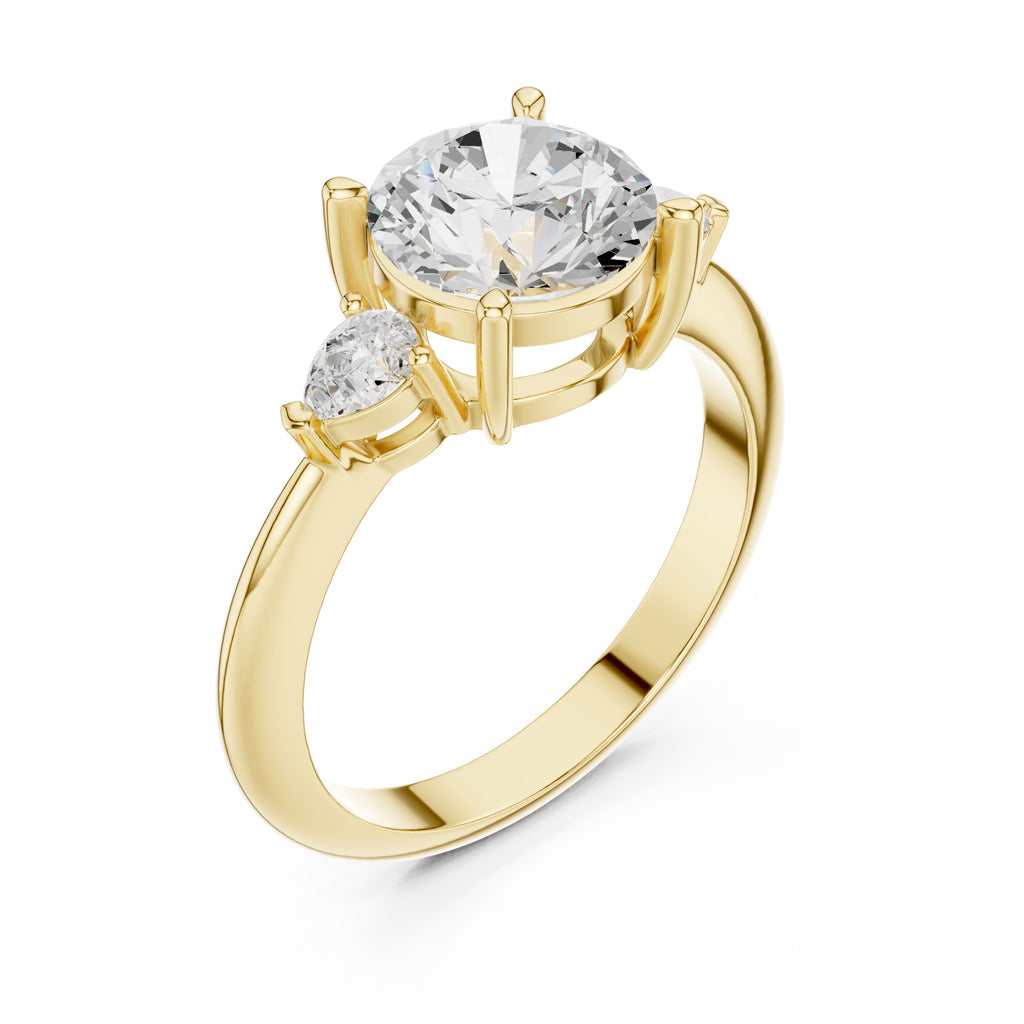 The Lumina Trilogy 3ct Yellow Gold Round