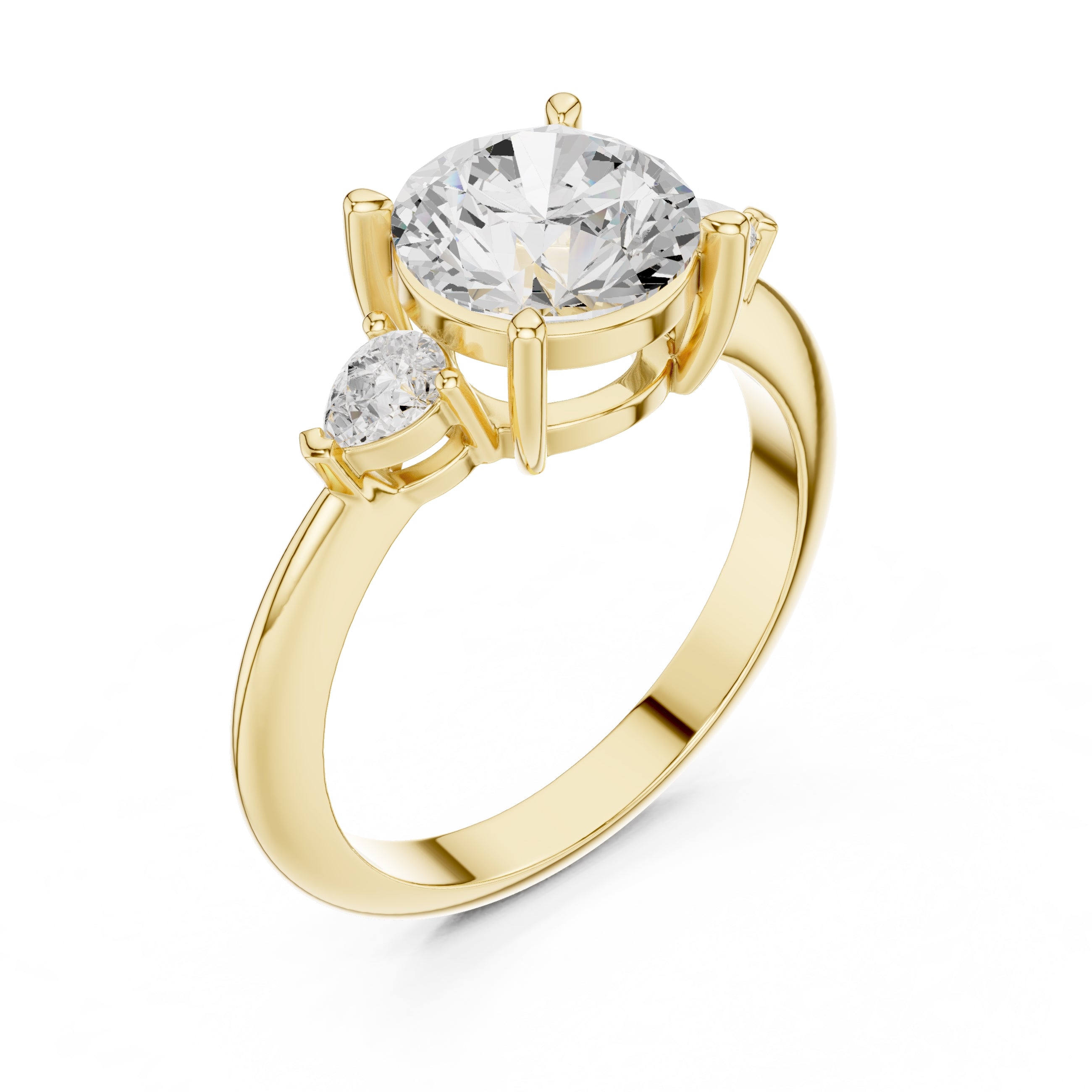 The Lumina Trilogy 3ct Yellow Gold Round