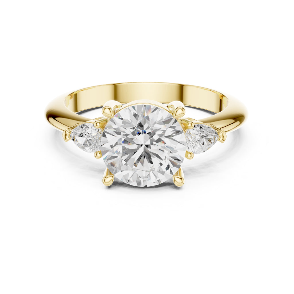 The Lumina Trilogy 3ct Yellow Gold Round