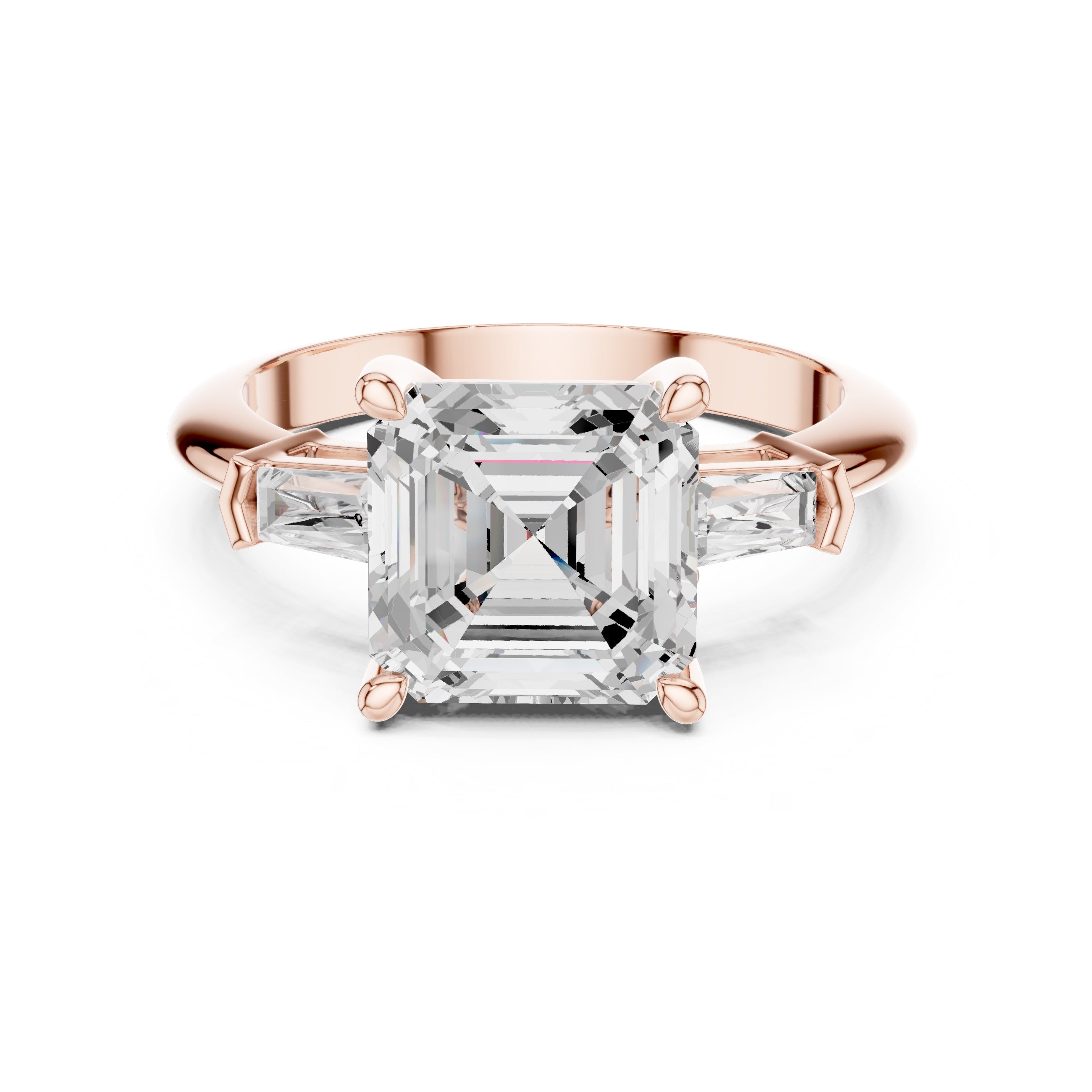 The Promise Trilogy 3ct Rose Gold Asscher