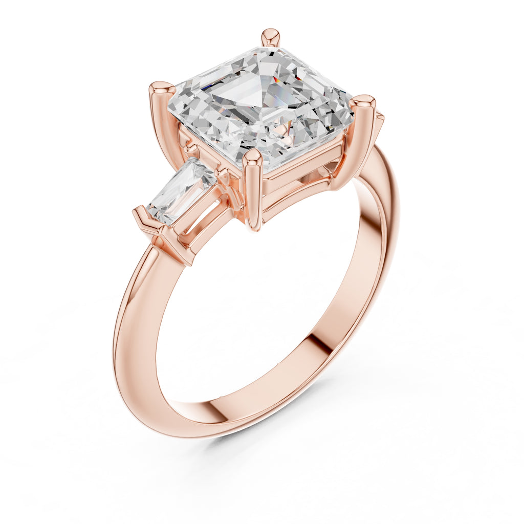 The Promise Trilogy 3ct Rose Gold Asscher