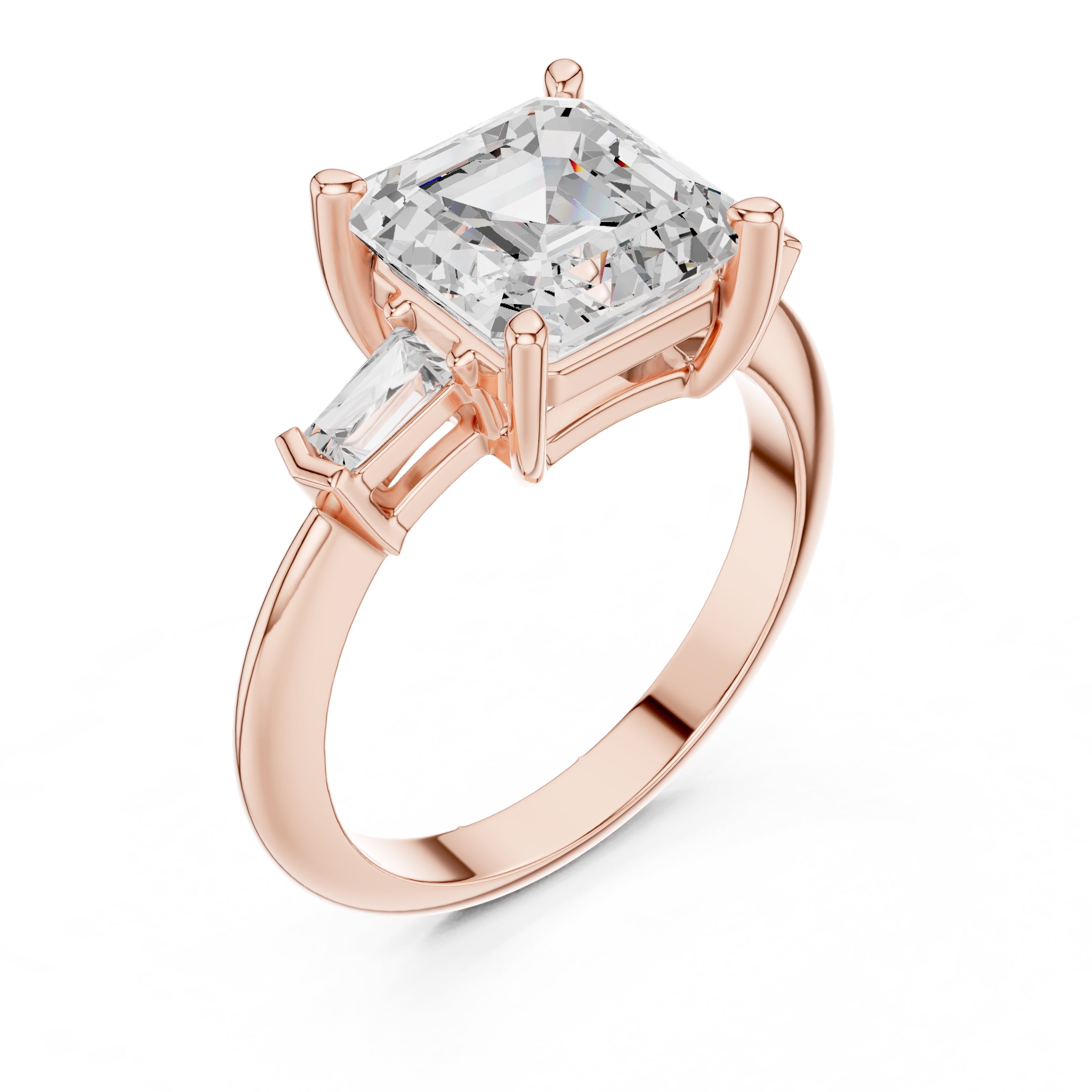 The Promise Trilogy 3ct Rose Gold Asscher
