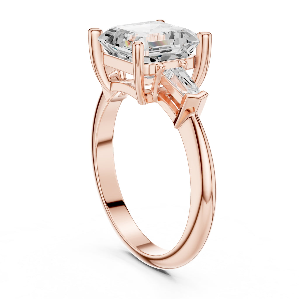 The Promise Trilogy 3ct Rose Gold Asscher