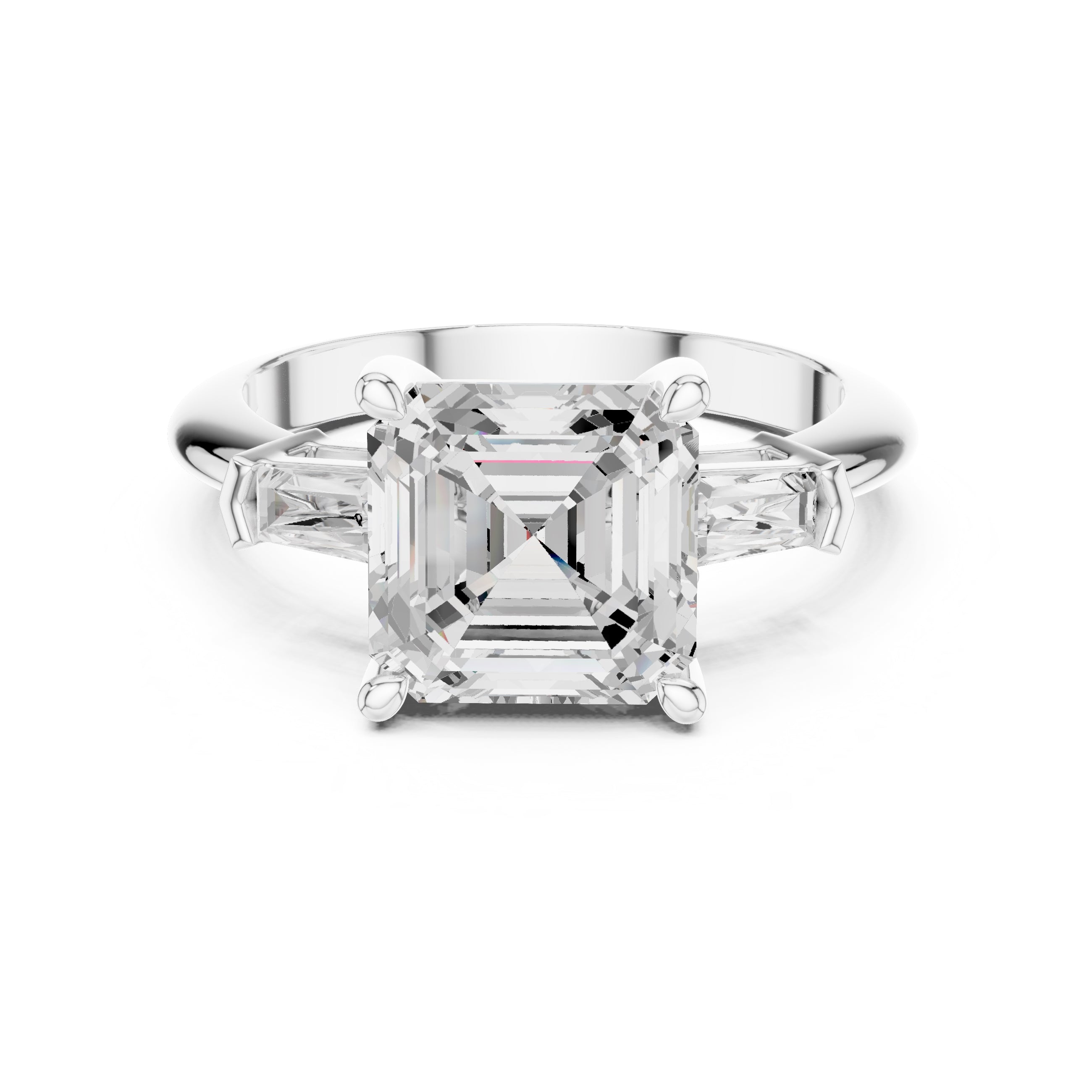 The Promise Trilogy 3ct White Gold Asscher