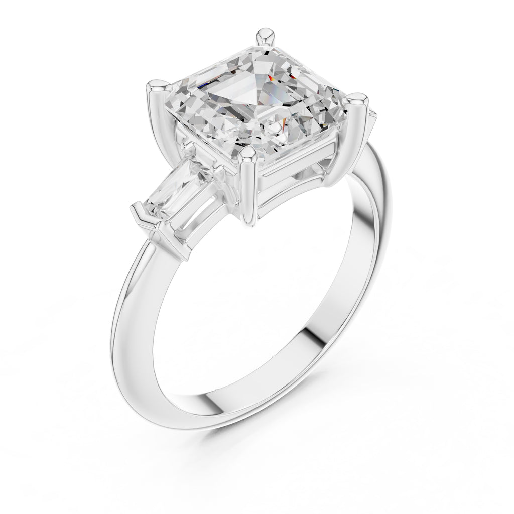 The Promise Trilogy 3ct White Gold Asscher
