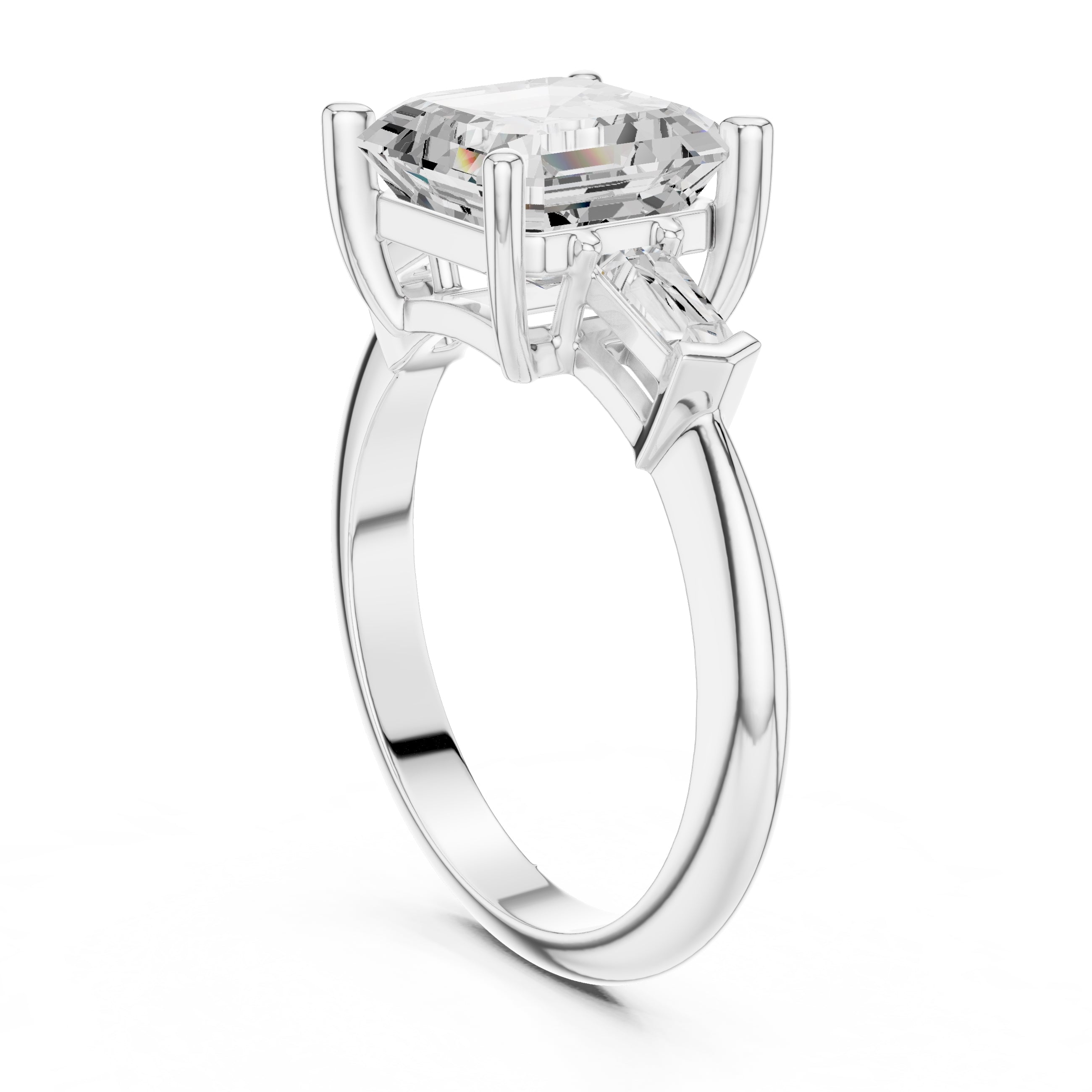 The Promise Trilogy 3ct White Gold Asscher