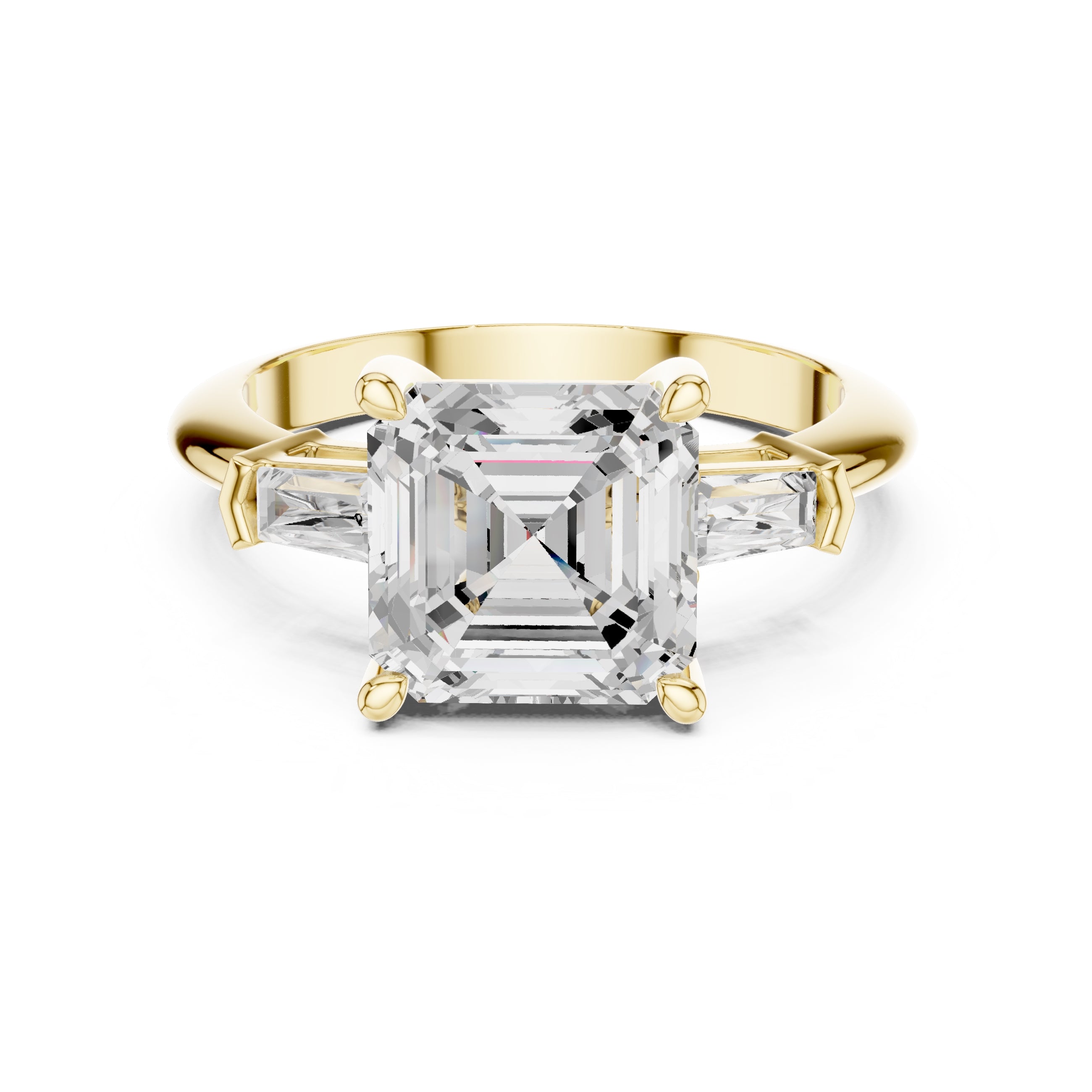 The Promise Trilogy 3ct Yellow Gold Asscher