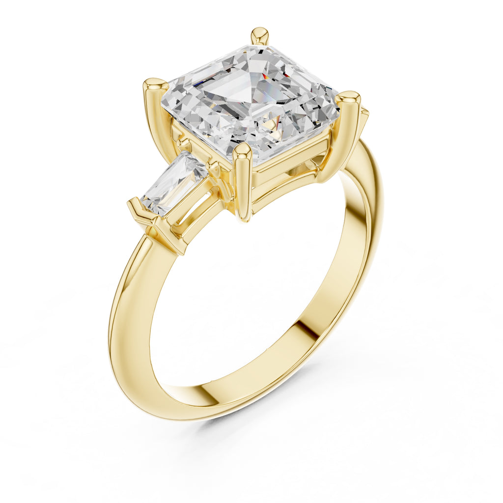 The Promise Trilogy 3ct Yellow Gold Asscher