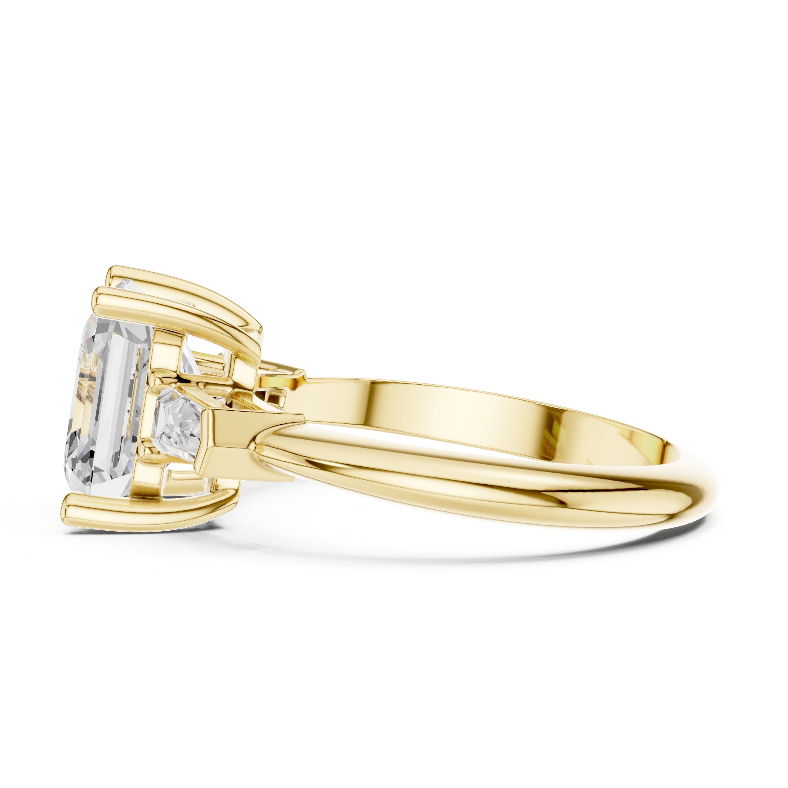 The Promise Trilogy 3ct Yellow Gold Asscher
