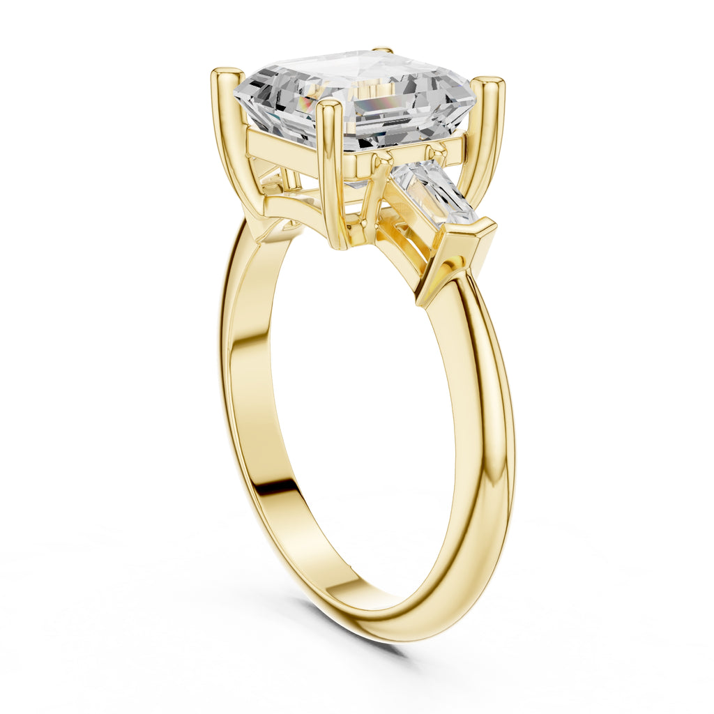 The Promise Trilogy 3ct Yellow Gold Asscher