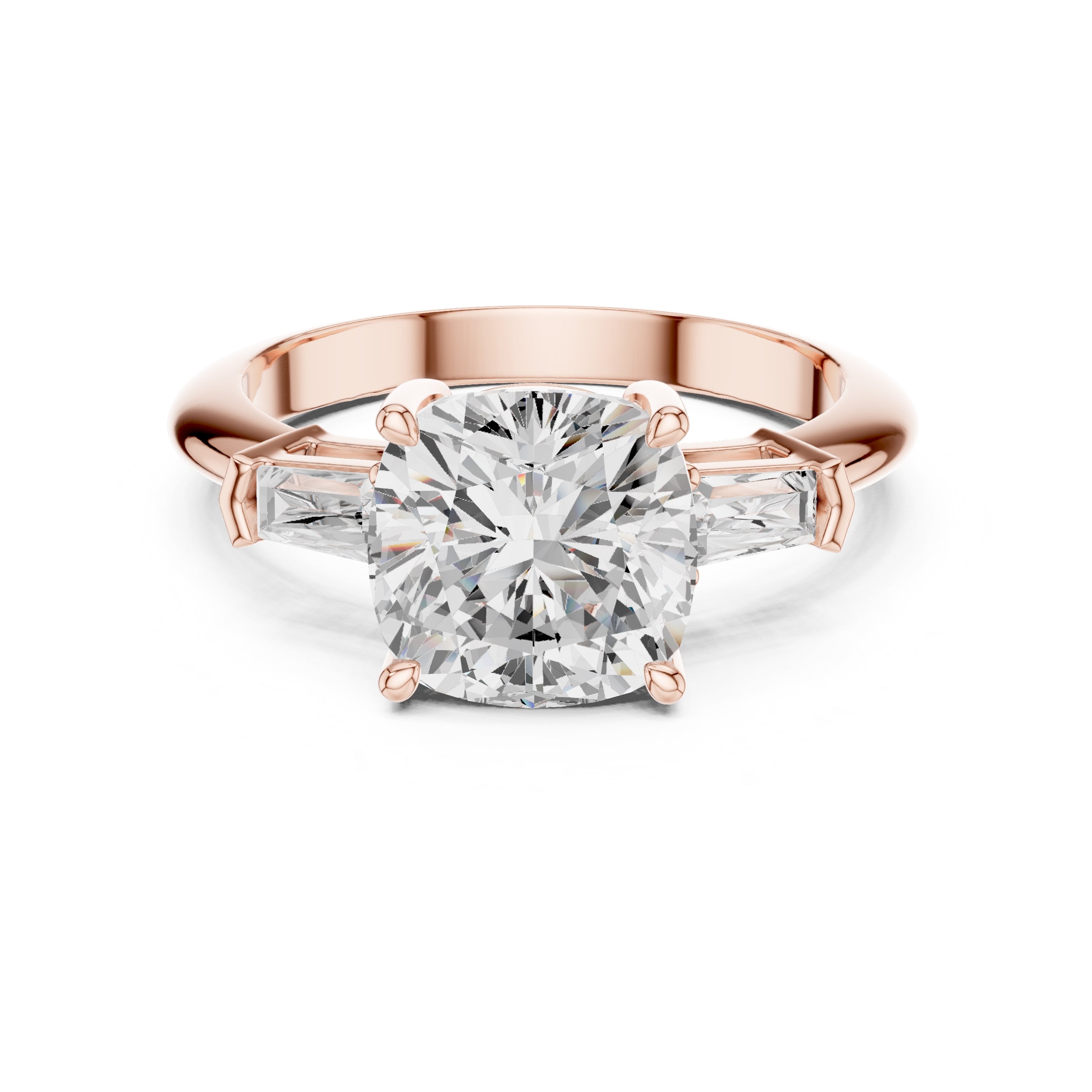 The Promise Trilogy 3ct Rose Gold Cushion