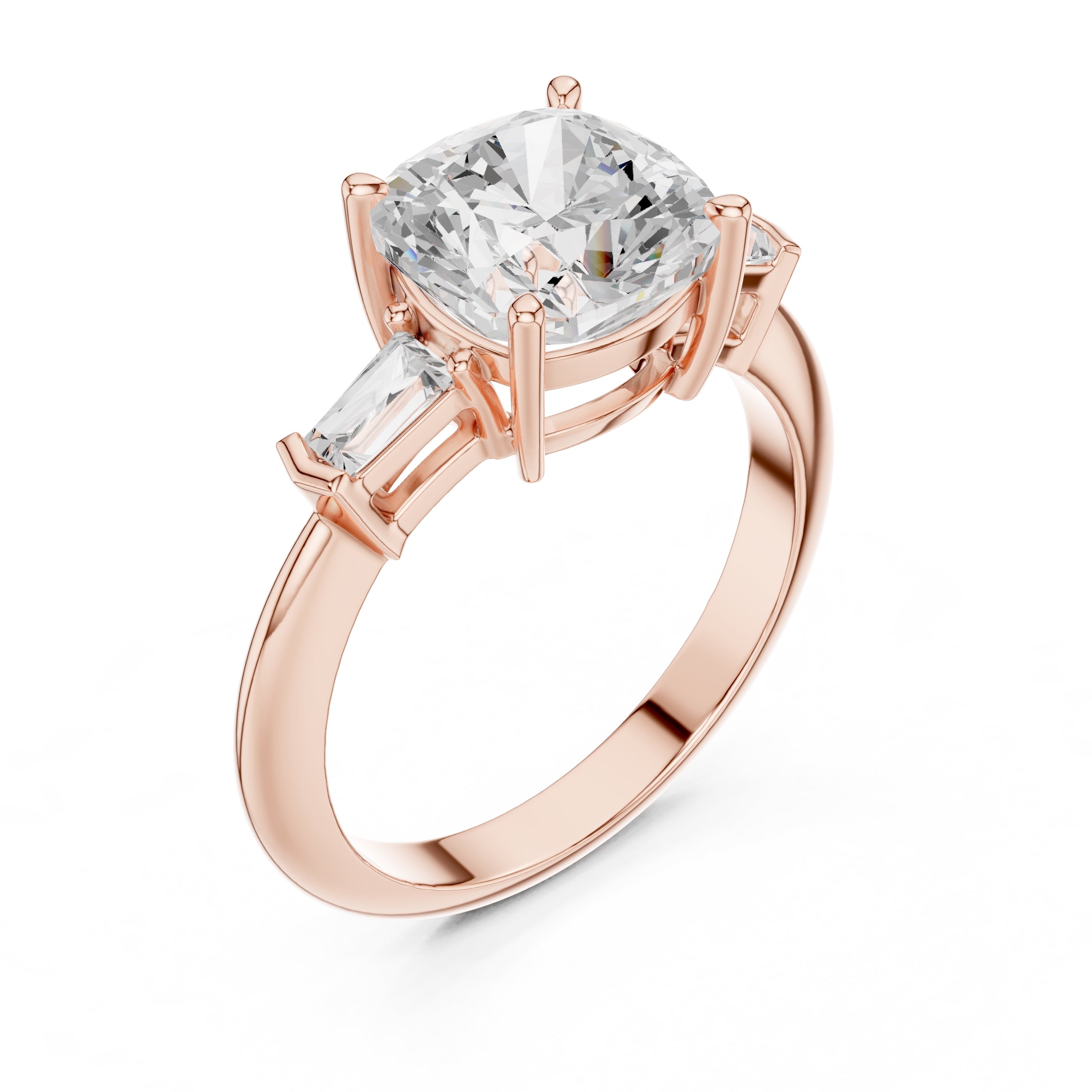 The Promise Trilogy 3ct Rose Gold Cushion
