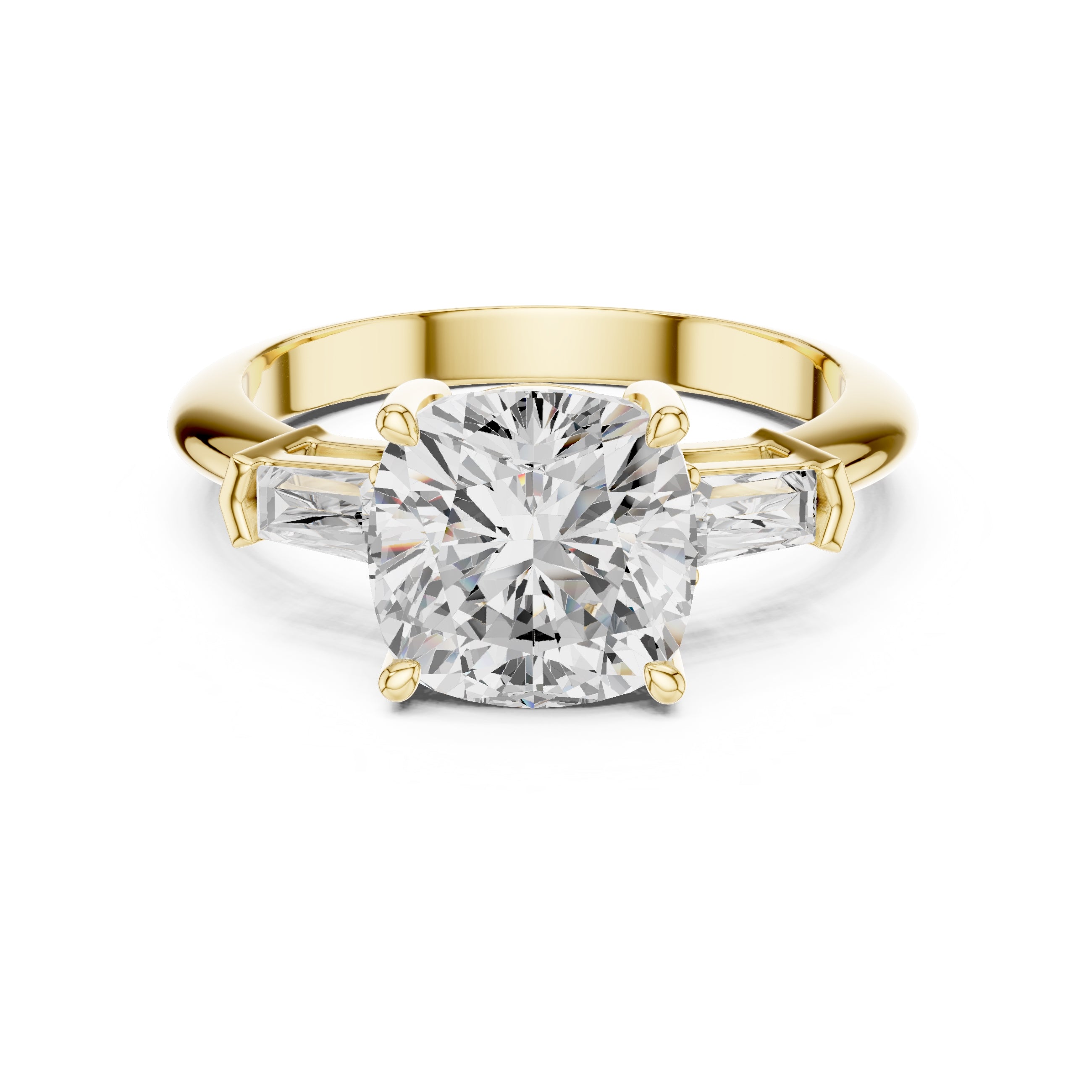 The Promise Trilogy 3ct Yellow Gold Cushion