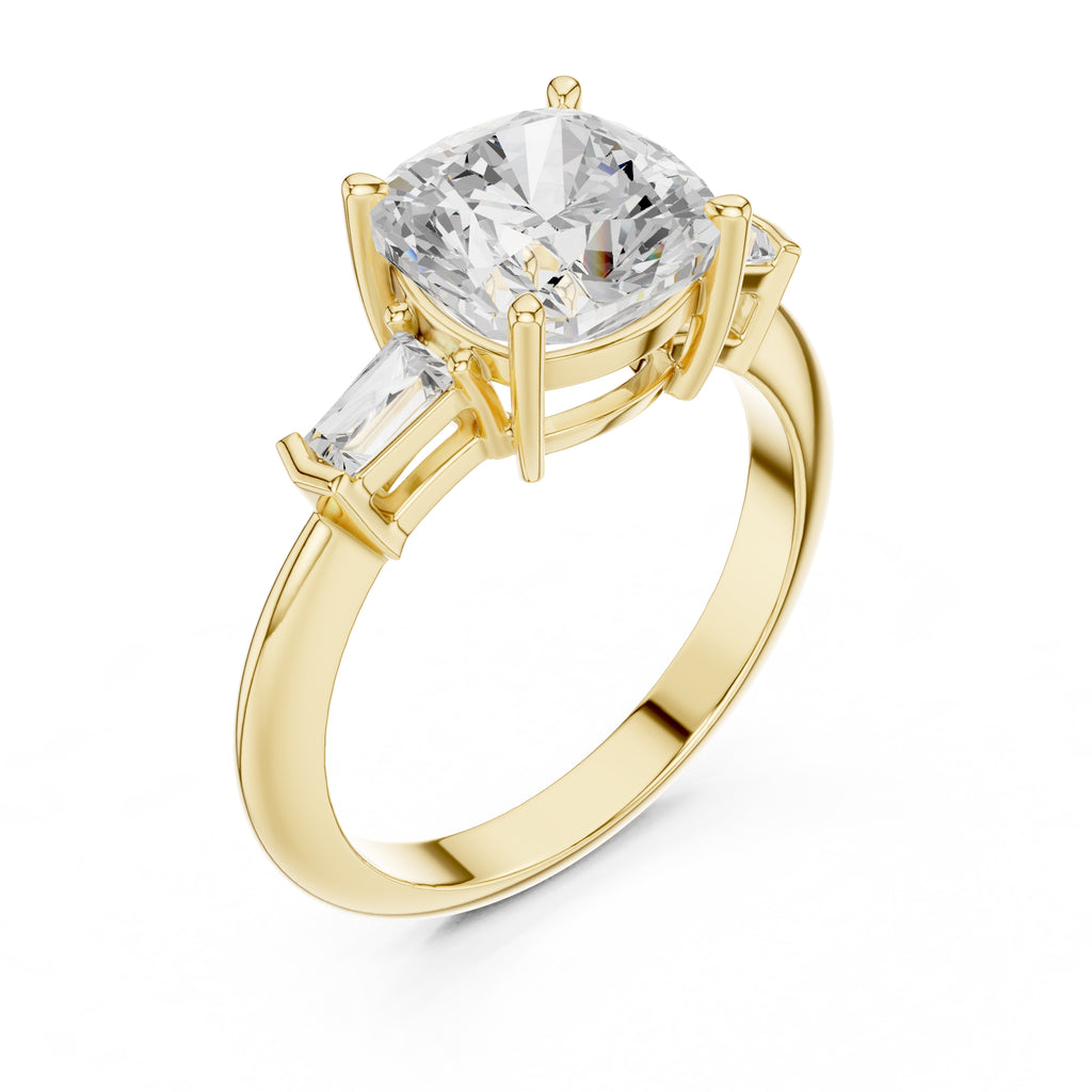 The Promise Trilogy 3ct Yellow Gold Cushion