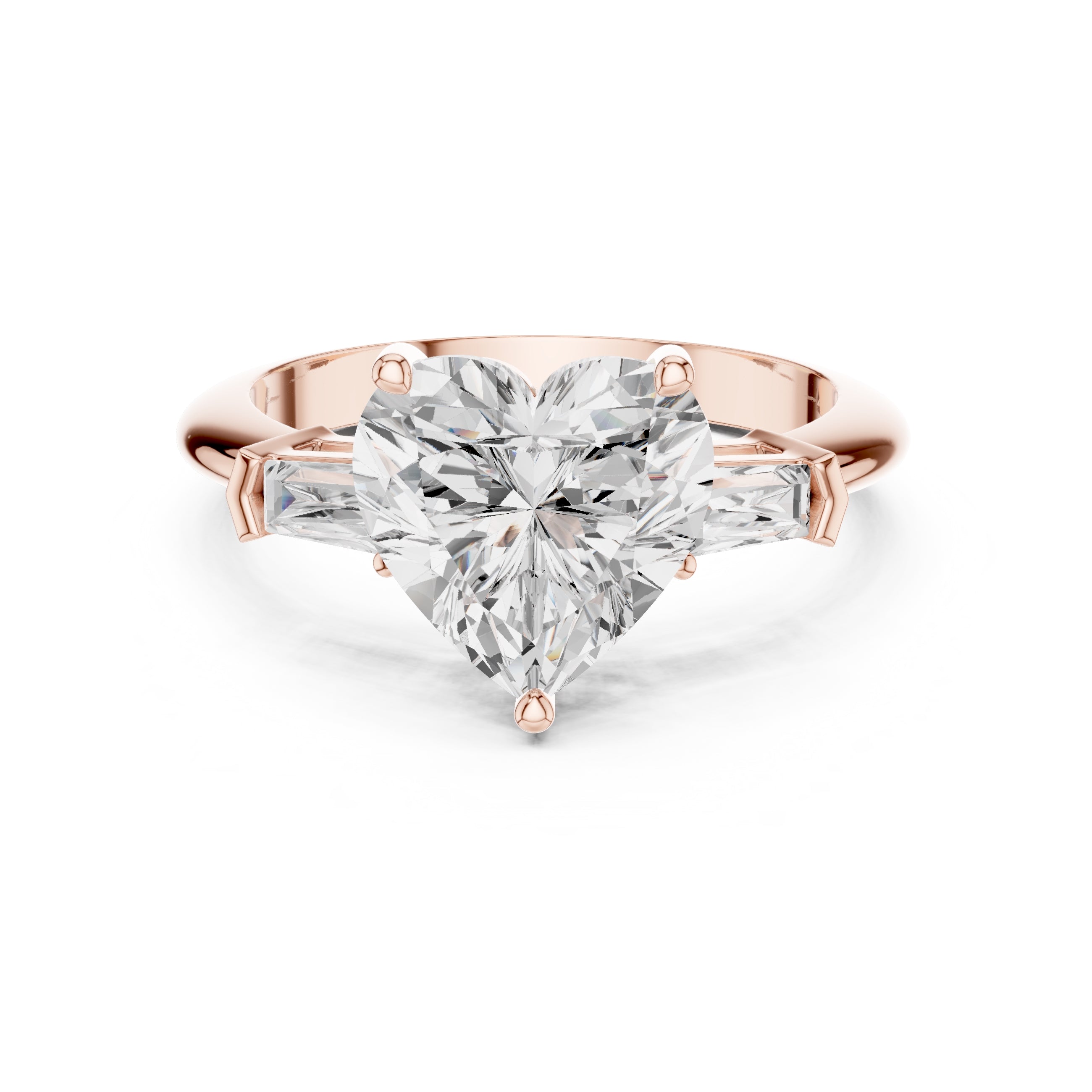 The Promise Trilogy 3ct Rose Gold Heart
