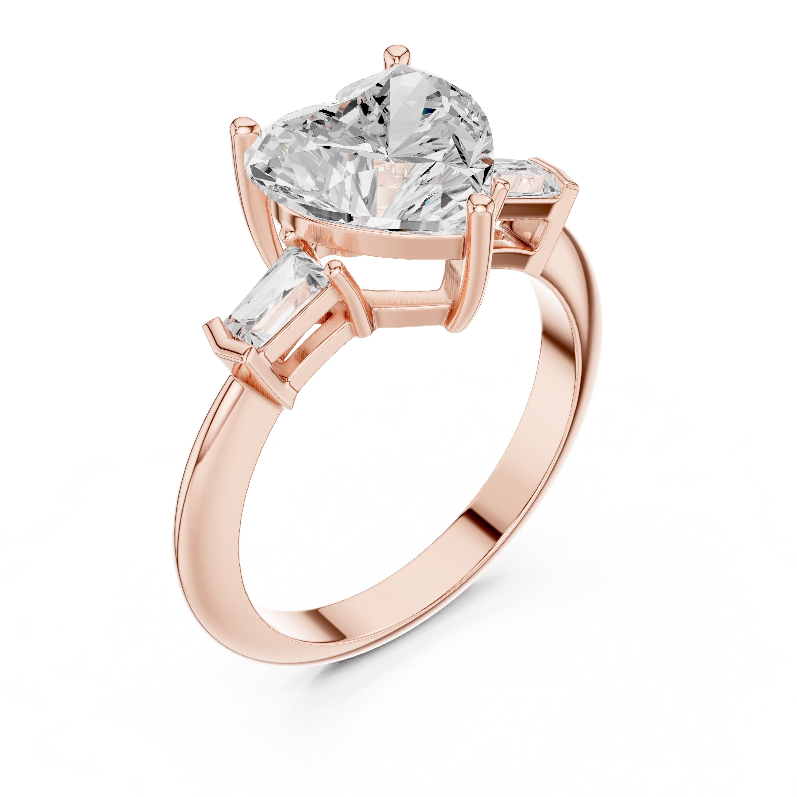 The Promise Trilogy 3ct Rose Gold Heart