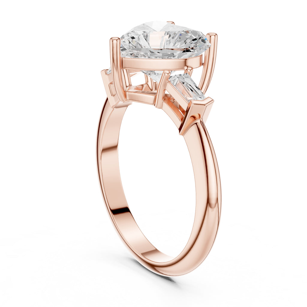 The Promise Trilogy 3ct Rose Gold Heart