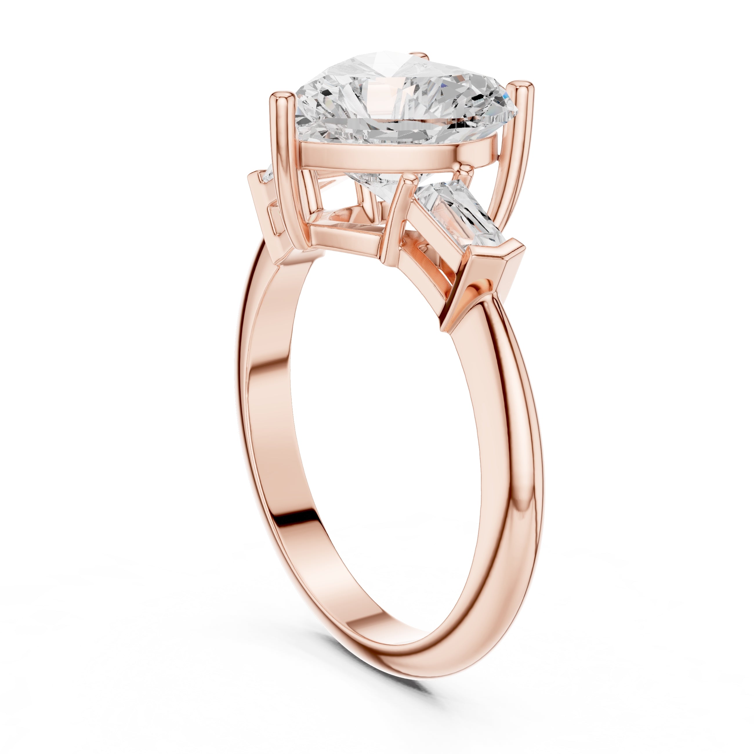 The Promise Trilogy 3ct Rose Gold Heart