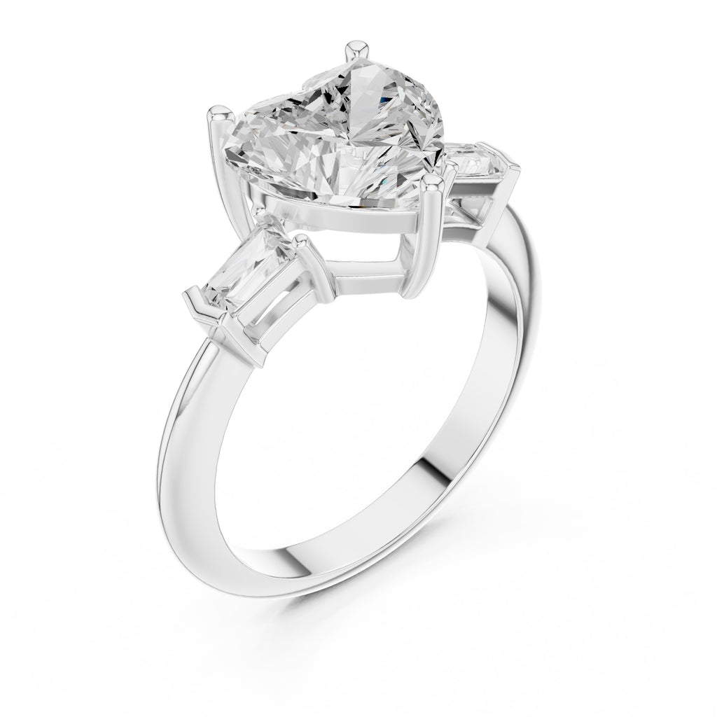 The Promise Trilogy 3ct White Gold Heart