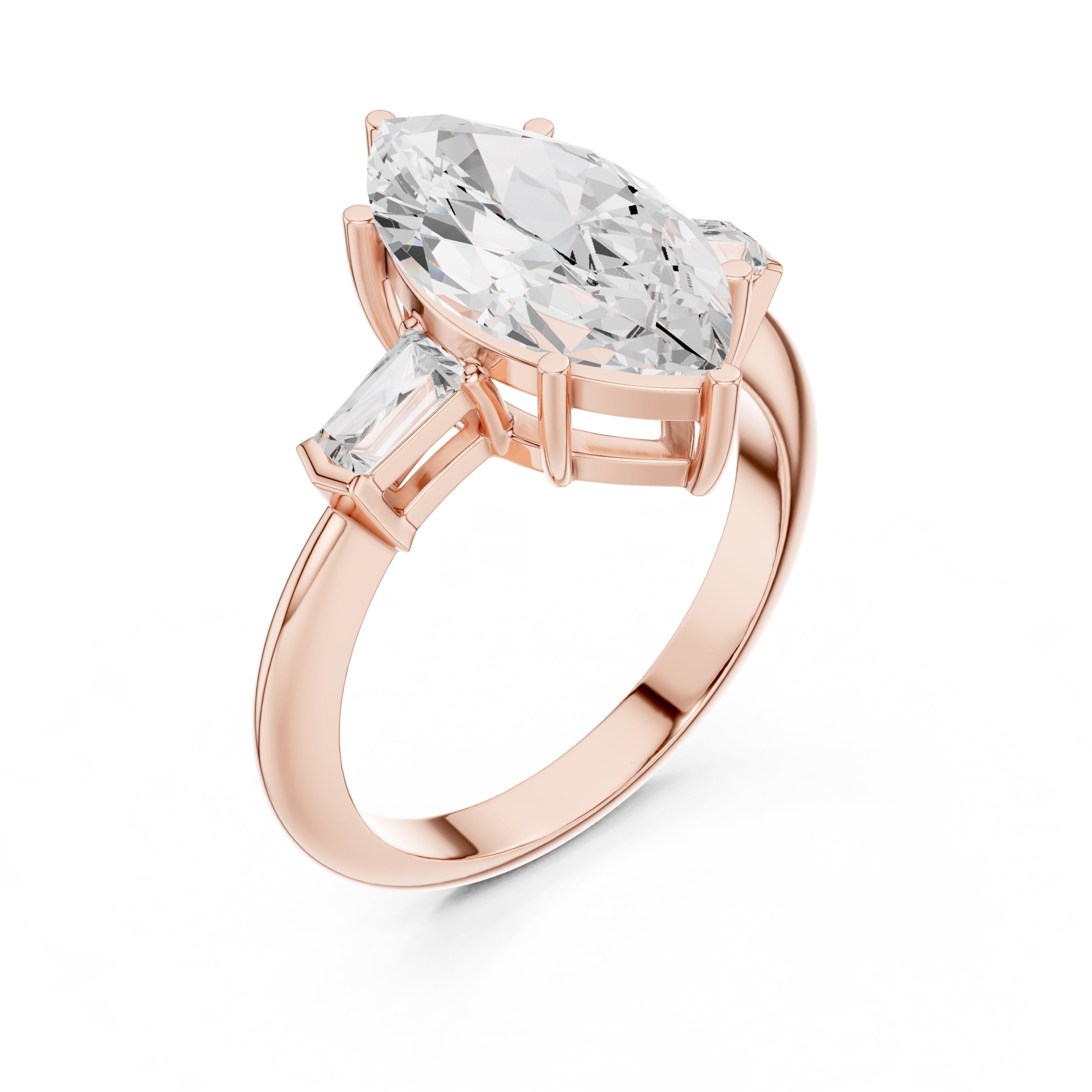 The Promise Trilogy 3ct Rose Gold Marquise