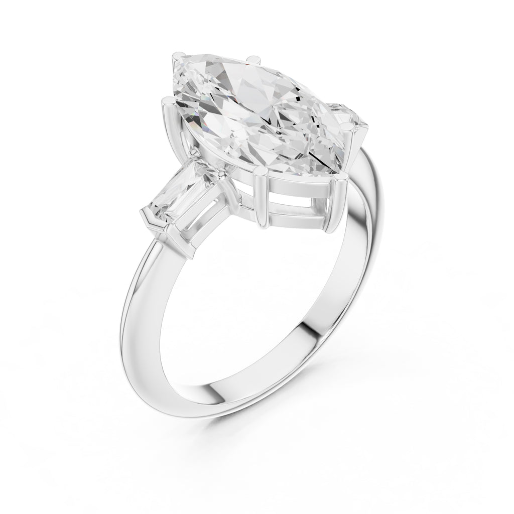 The Promise Trilogy 3ct White Gold Marquise