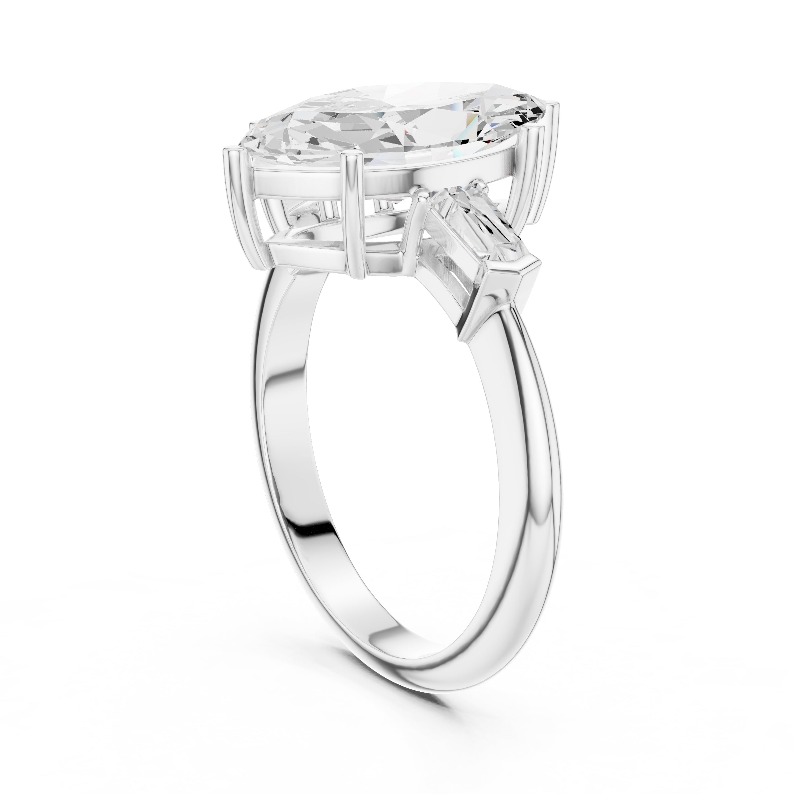 The Promise Trilogy 3ct White Gold Marquise