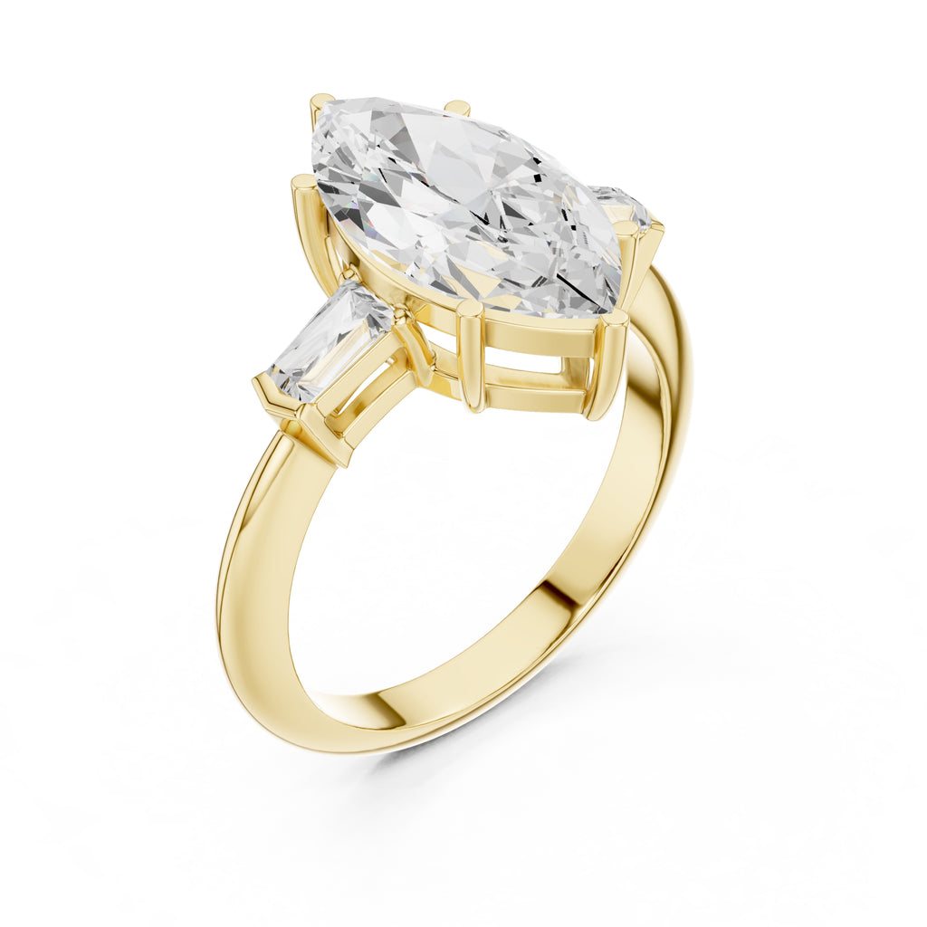 The Promise Trilogy 3ct Yellow Gold Marquise
