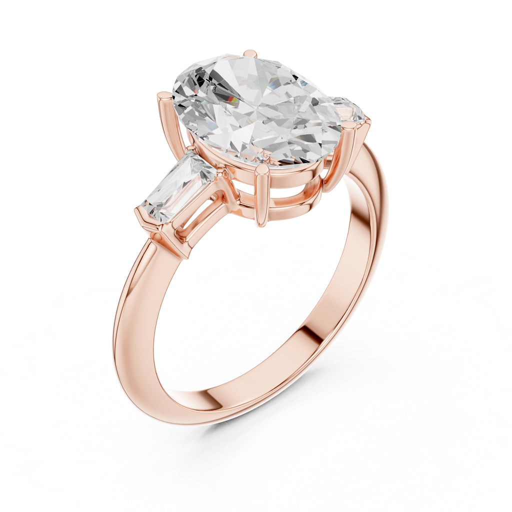 The Promise Trilogy 3ct Rose Gold Oval