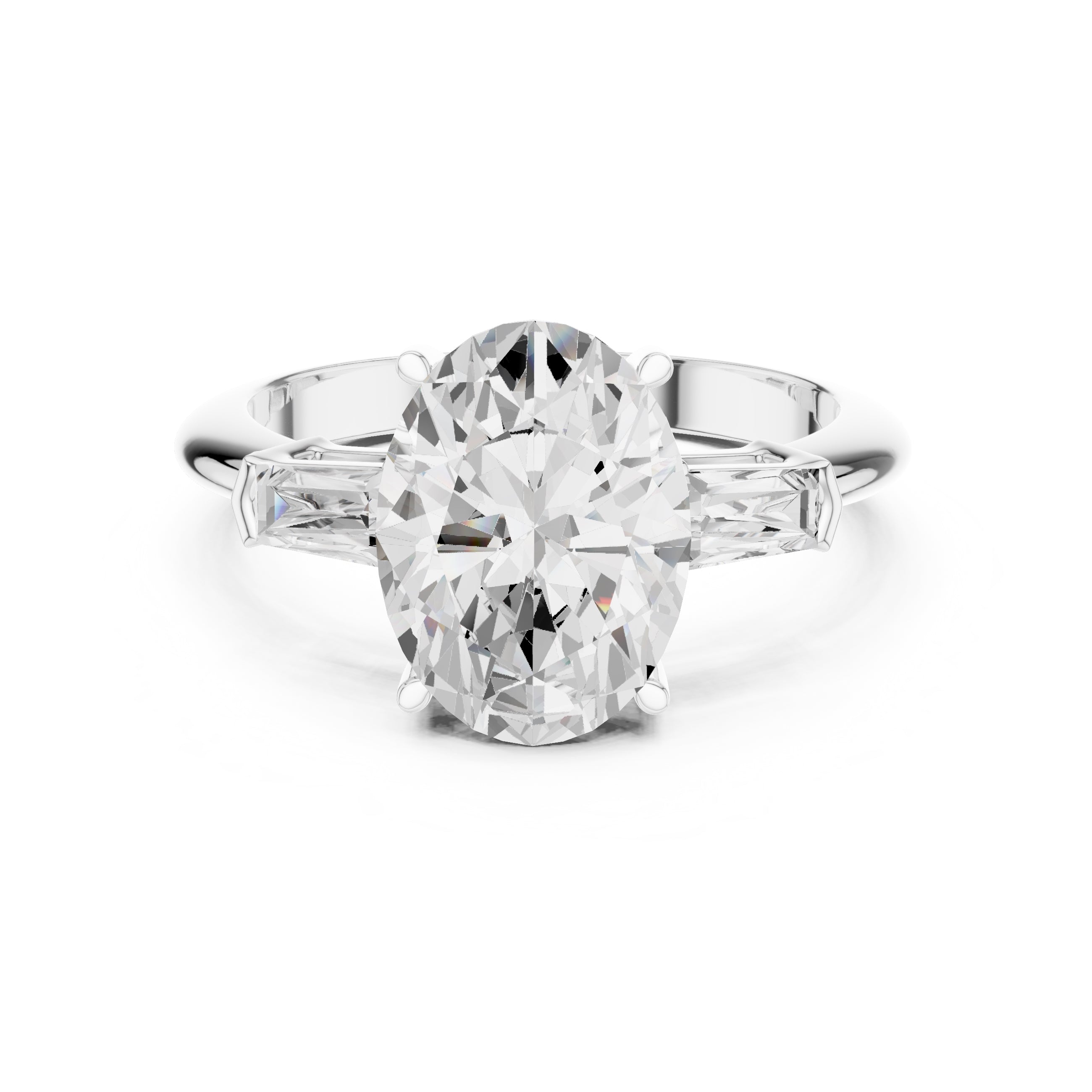 The Promise Trilogy 3ct White Gold Oval