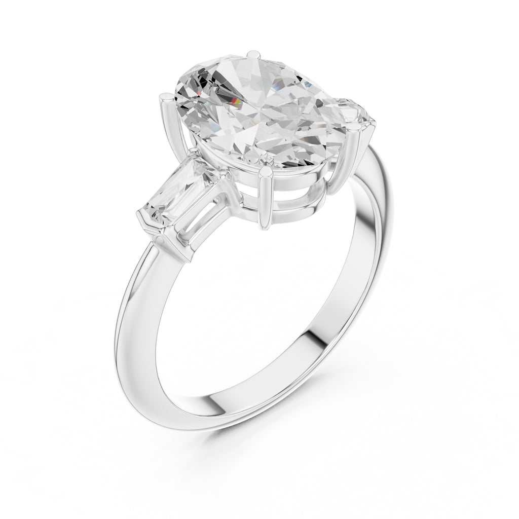 The Promise Trilogy 3ct White Gold Oval