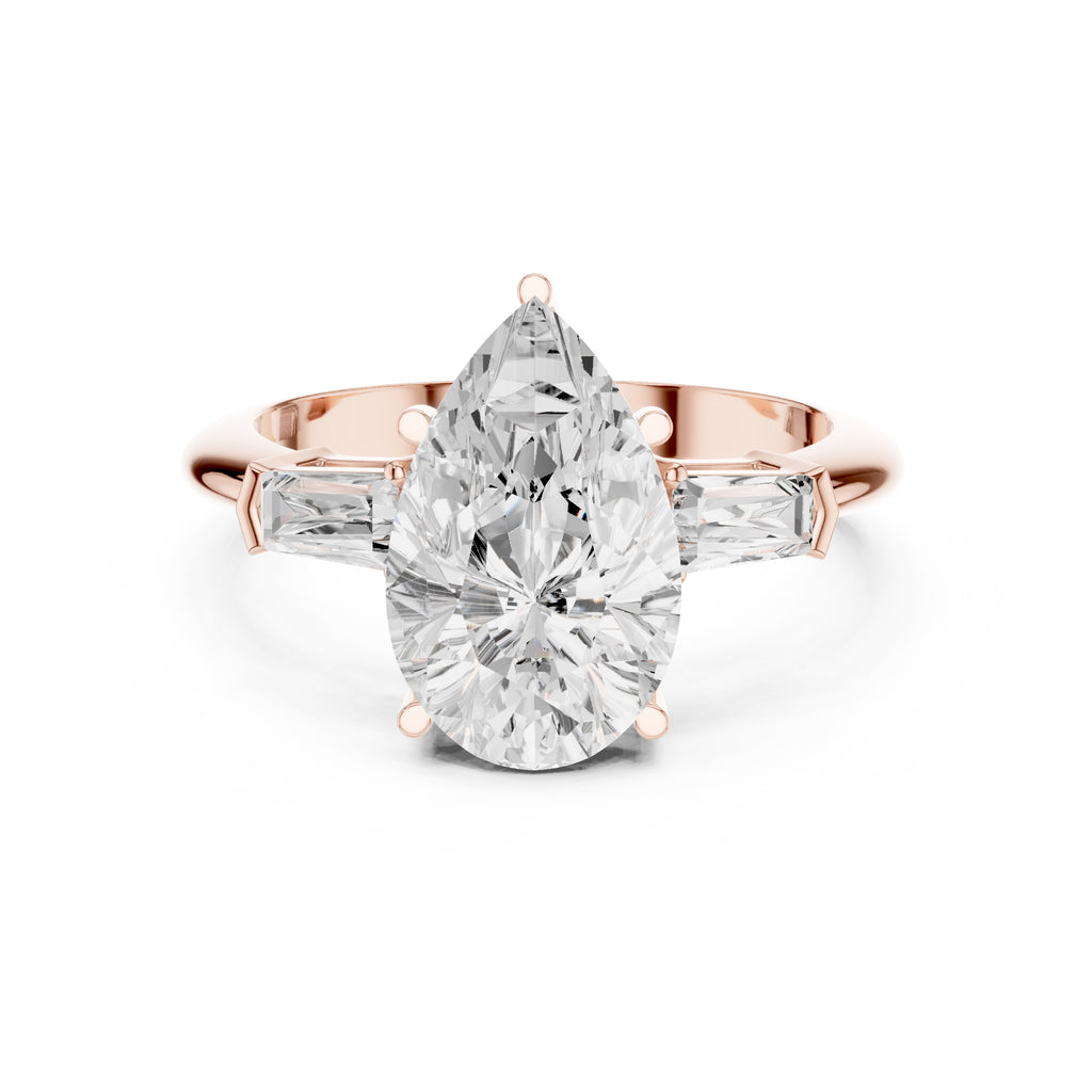 The Promise Trilogy 3ct Rose Gold Pear