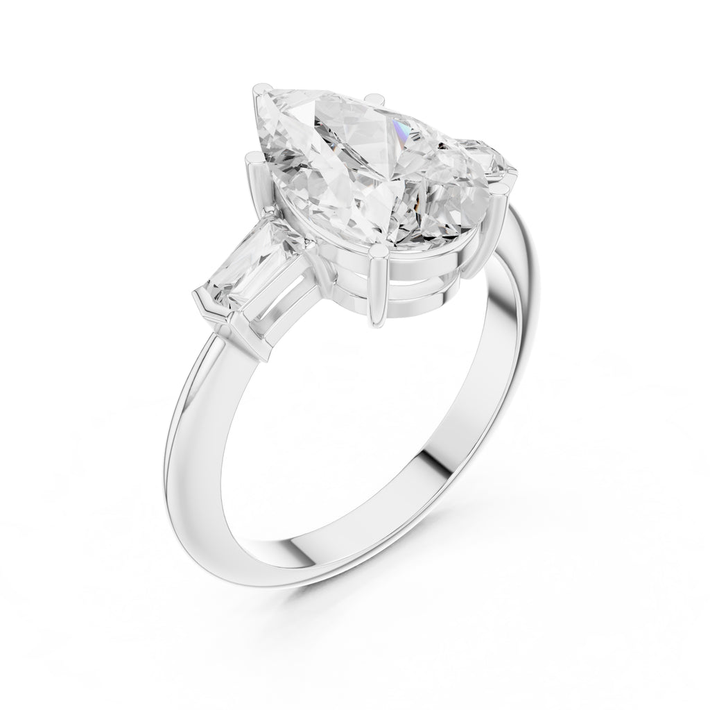 The Promise Trilogy 3ct White Gold Pear
