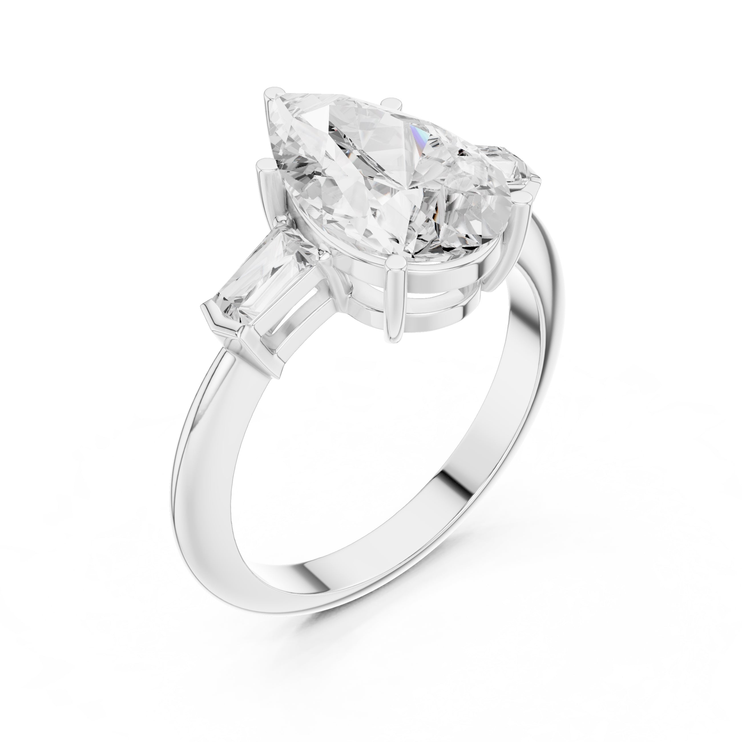 The Promise Trilogy 3ct White Gold Pear