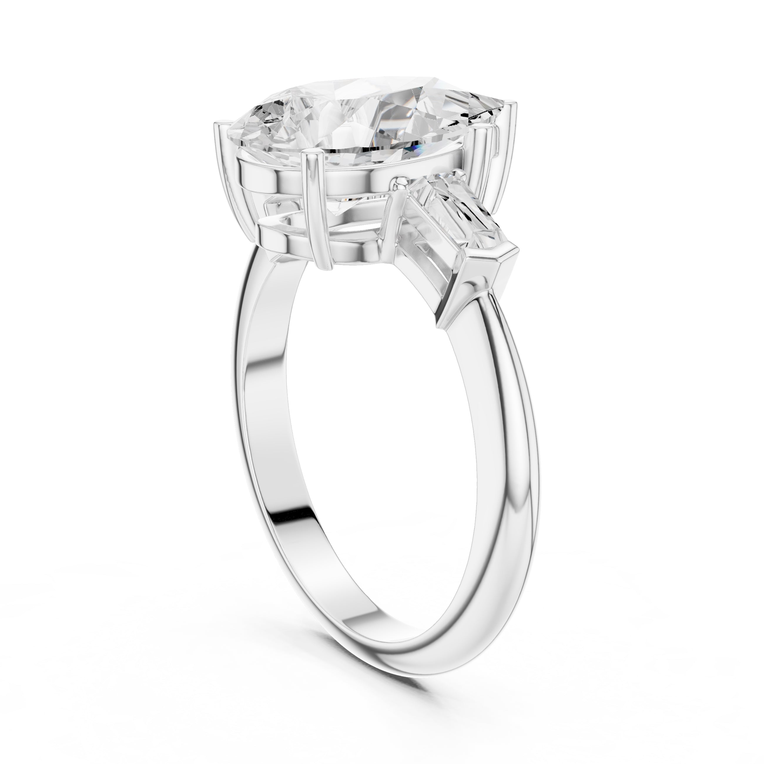 The Promise Trilogy 3ct White Gold Pear