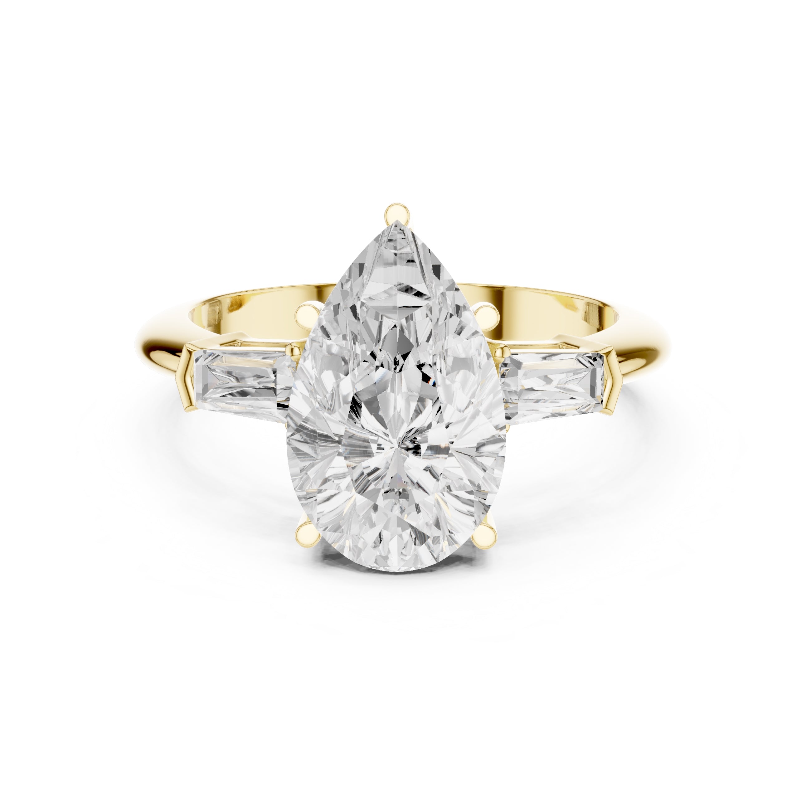 The Promise Trilogy 3ct Yellow Gold Pear