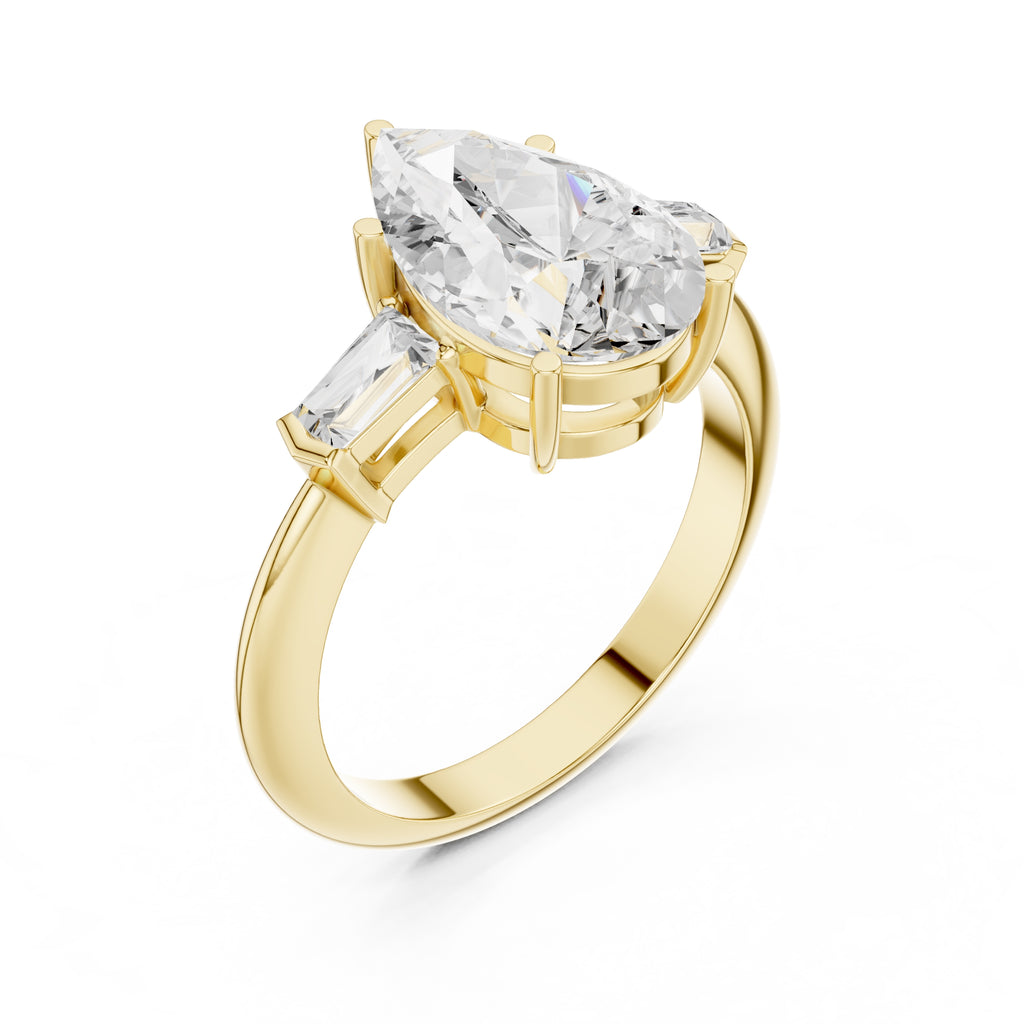The Promise Trilogy 3ct Yellow Gold Pear