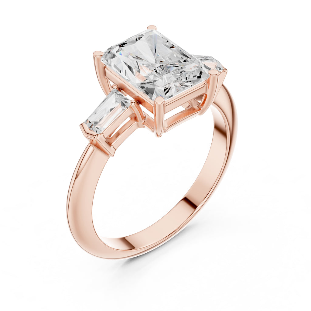 The Promise Trilogy 3ct Rose Gold Radiant
