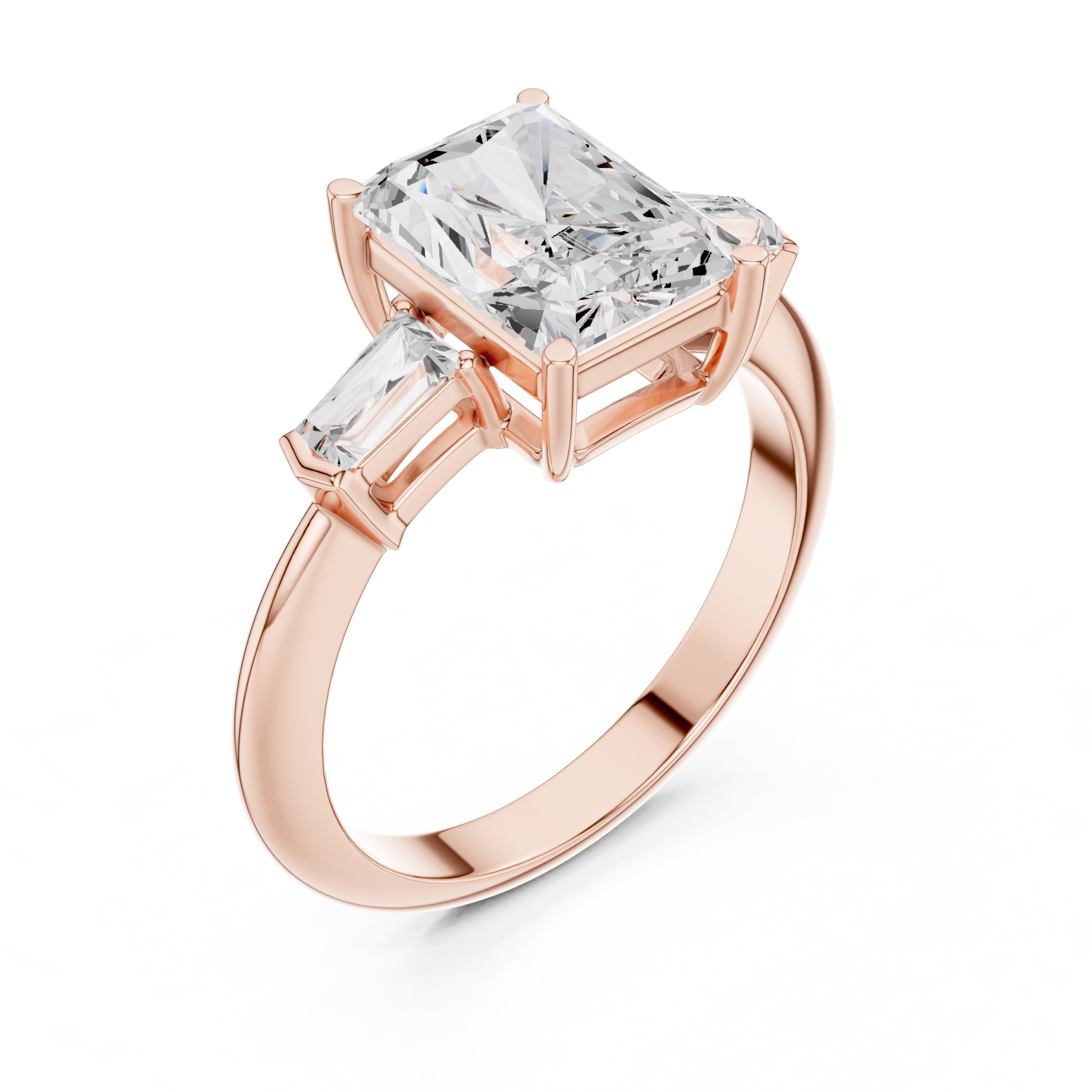 The Promise Trilogy 3ct Rose Gold Radiant
