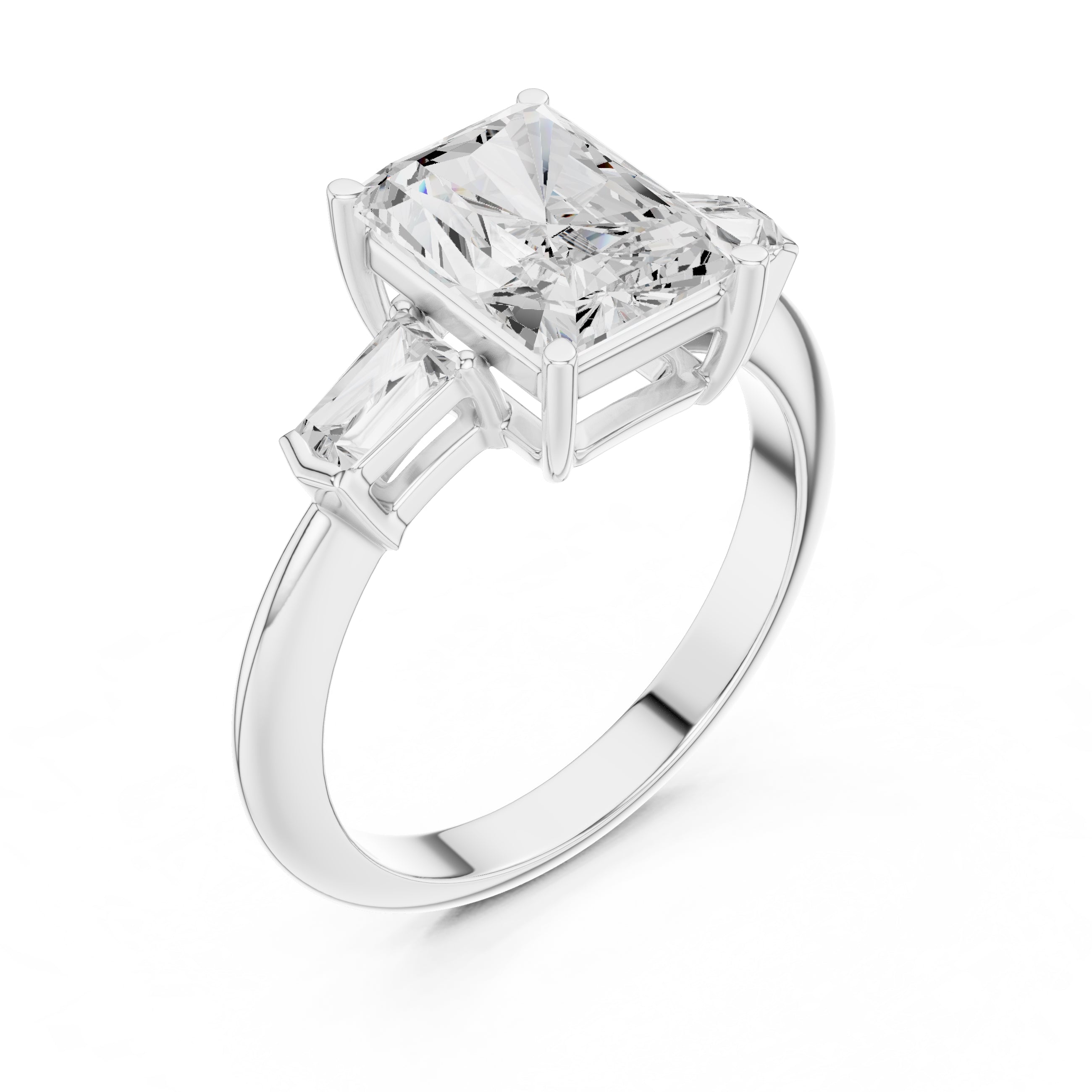 The Promise Trilogy 3ct White Gold Radiant