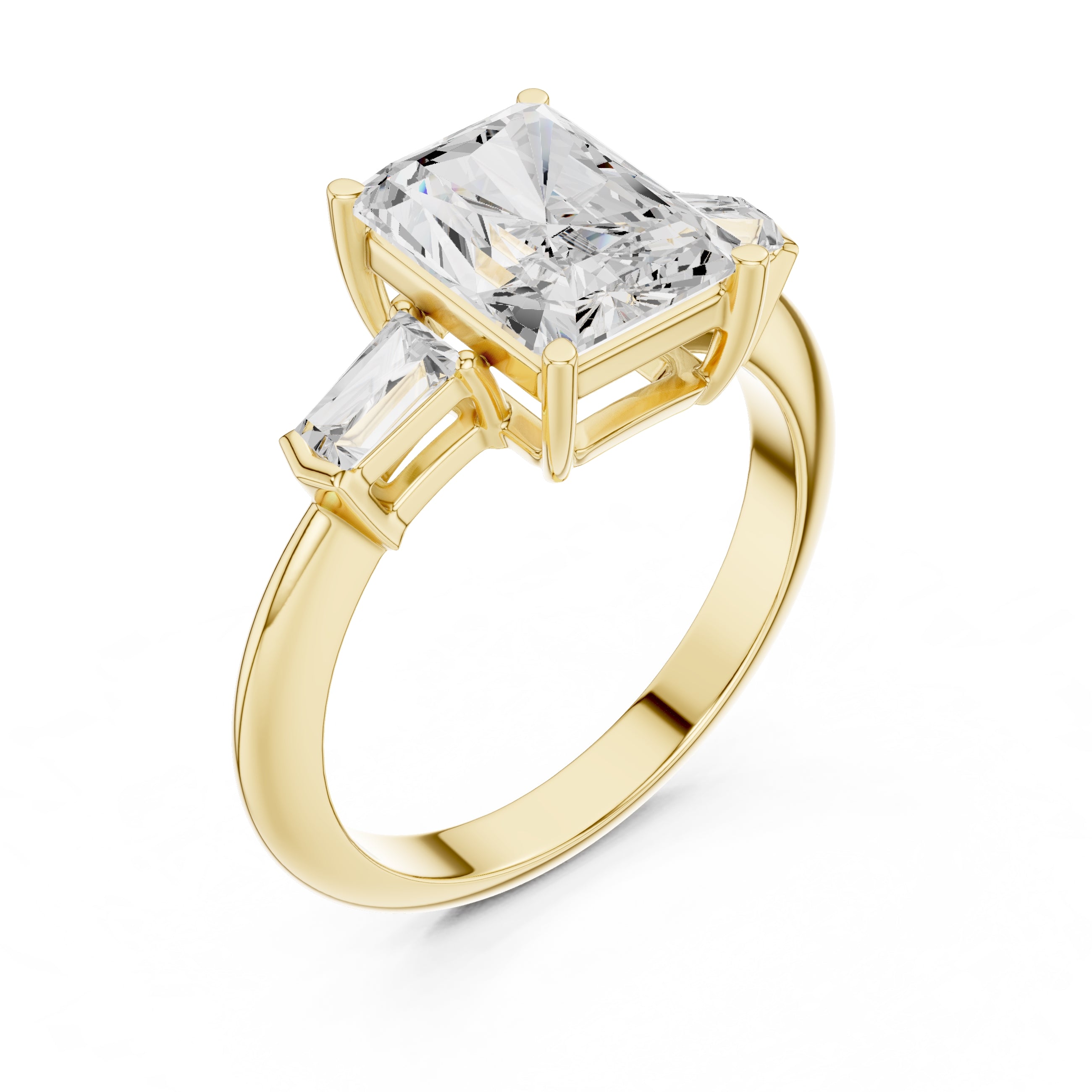 The Promise Trilogy 3ct Yellow Gold Radiant
