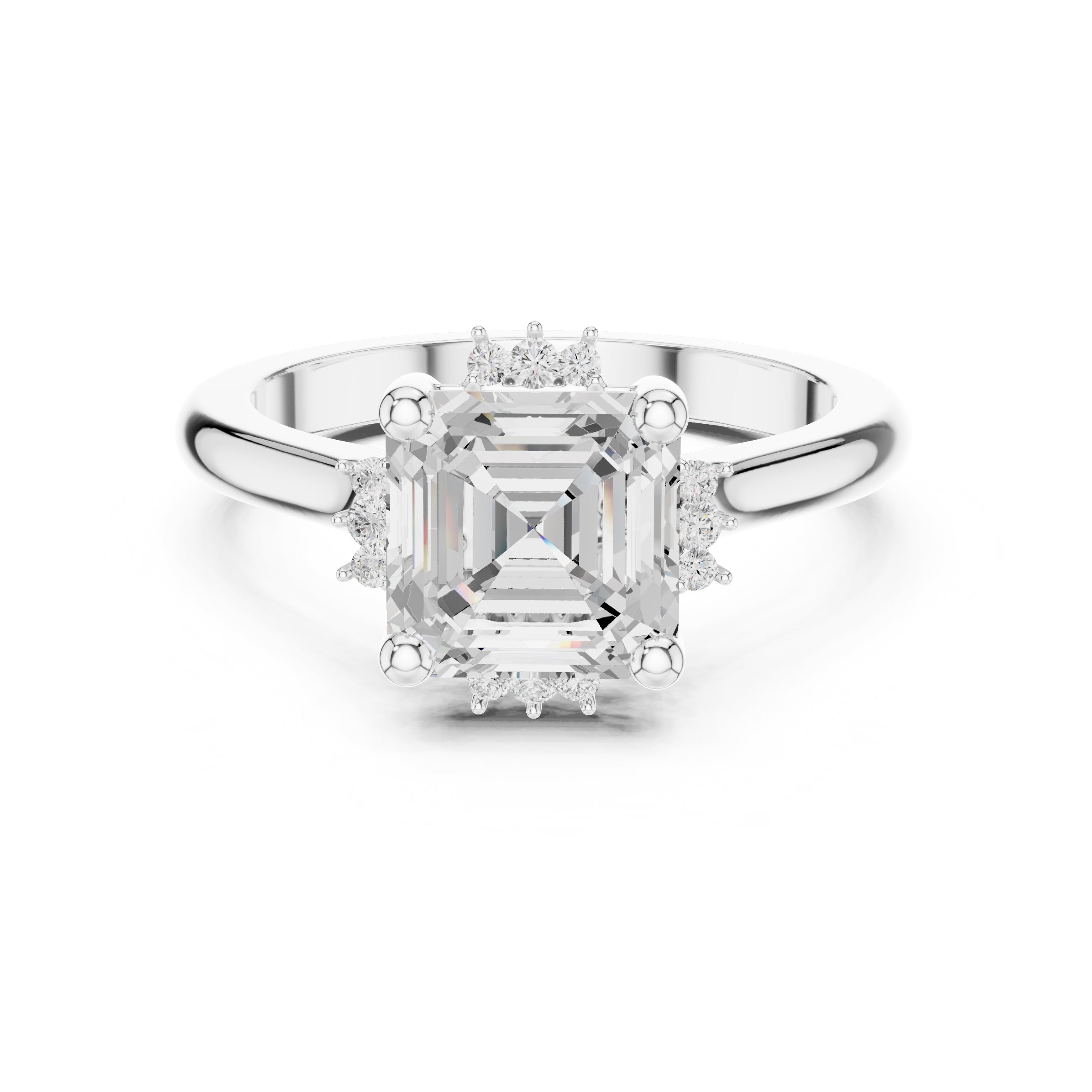 The Crown Radiance Solitaire 2ct White Gold Asscher