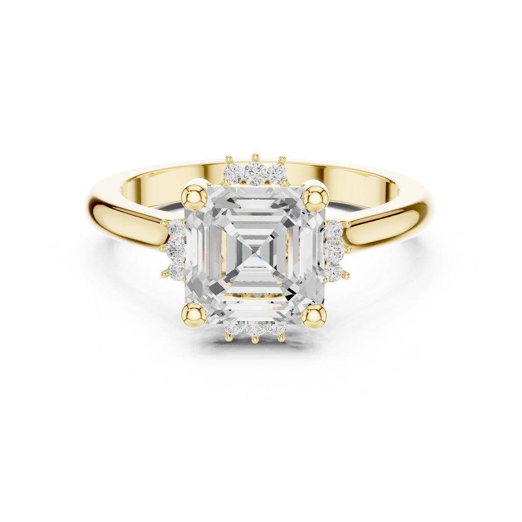 The Crown Radiance Solitaire 2ct Yellow Gold Asscher