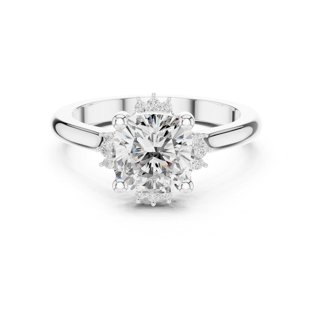 The Crown Radiance Solitaire 2ct White Gold Cushion