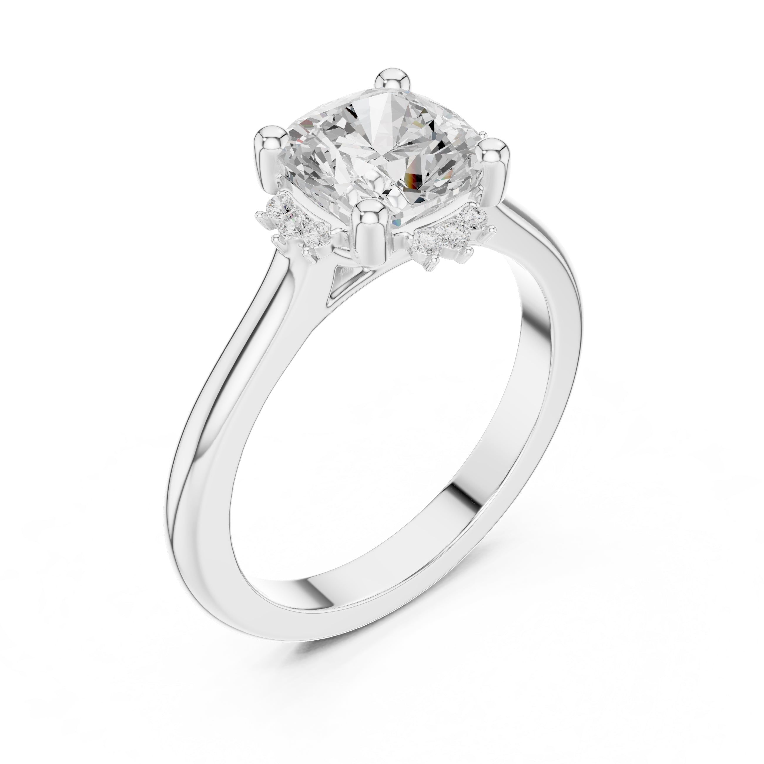 The Crown Radiance Solitaire 2ct White Gold Cushion