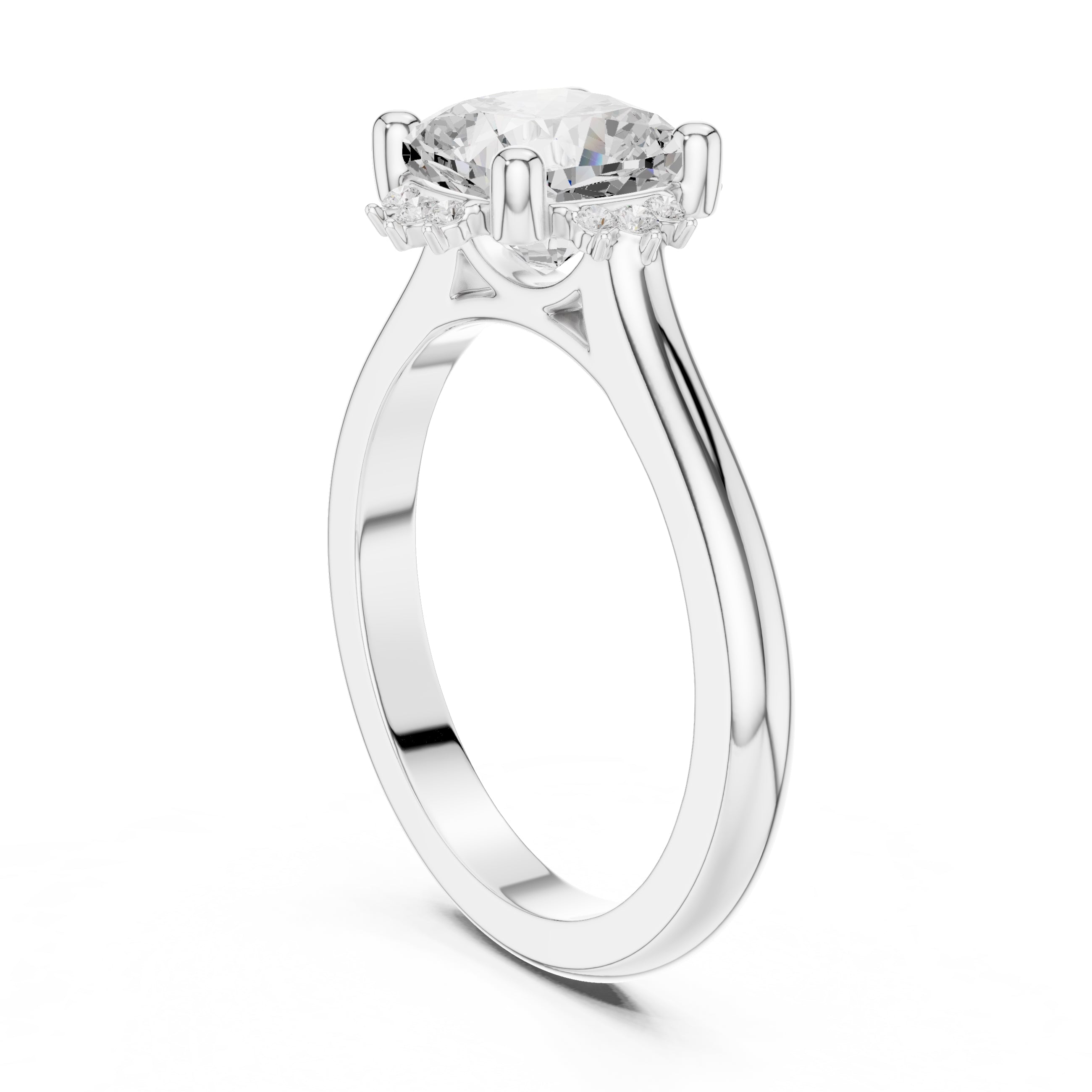 The Crown Radiance Solitaire 2ct White Gold Cushion
