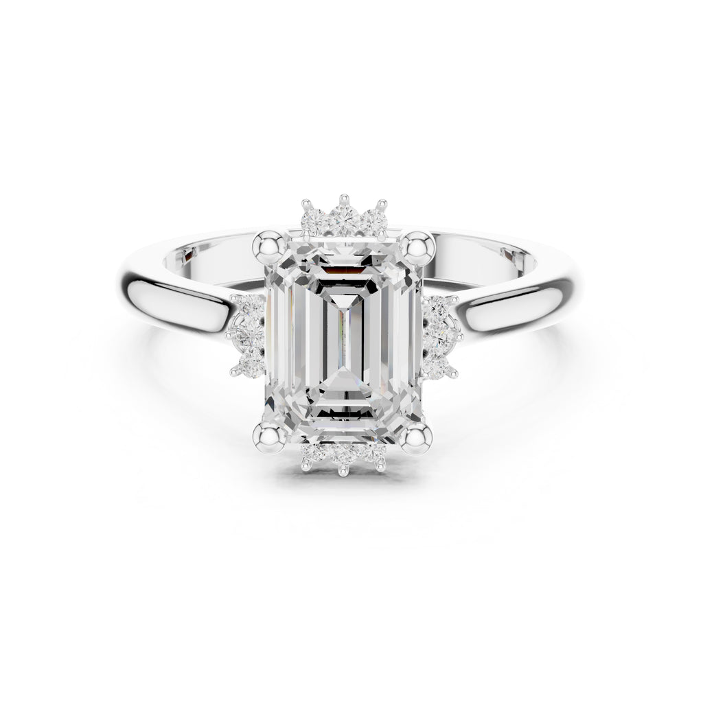 The Crown Radiance Solitaire 2ct White Gold Emerald