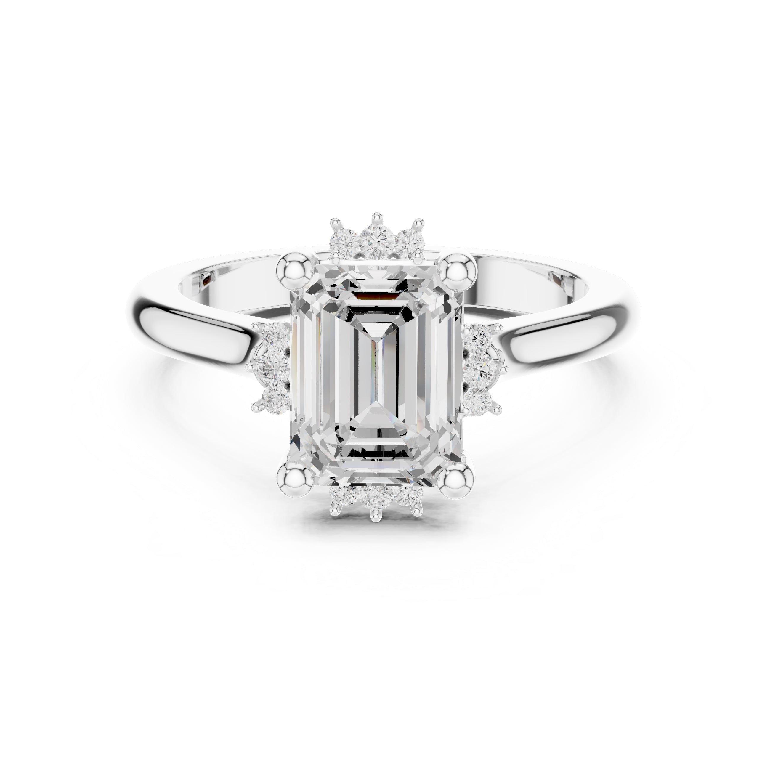 The Crown Radiance Solitaire 2ct White Gold Emerald